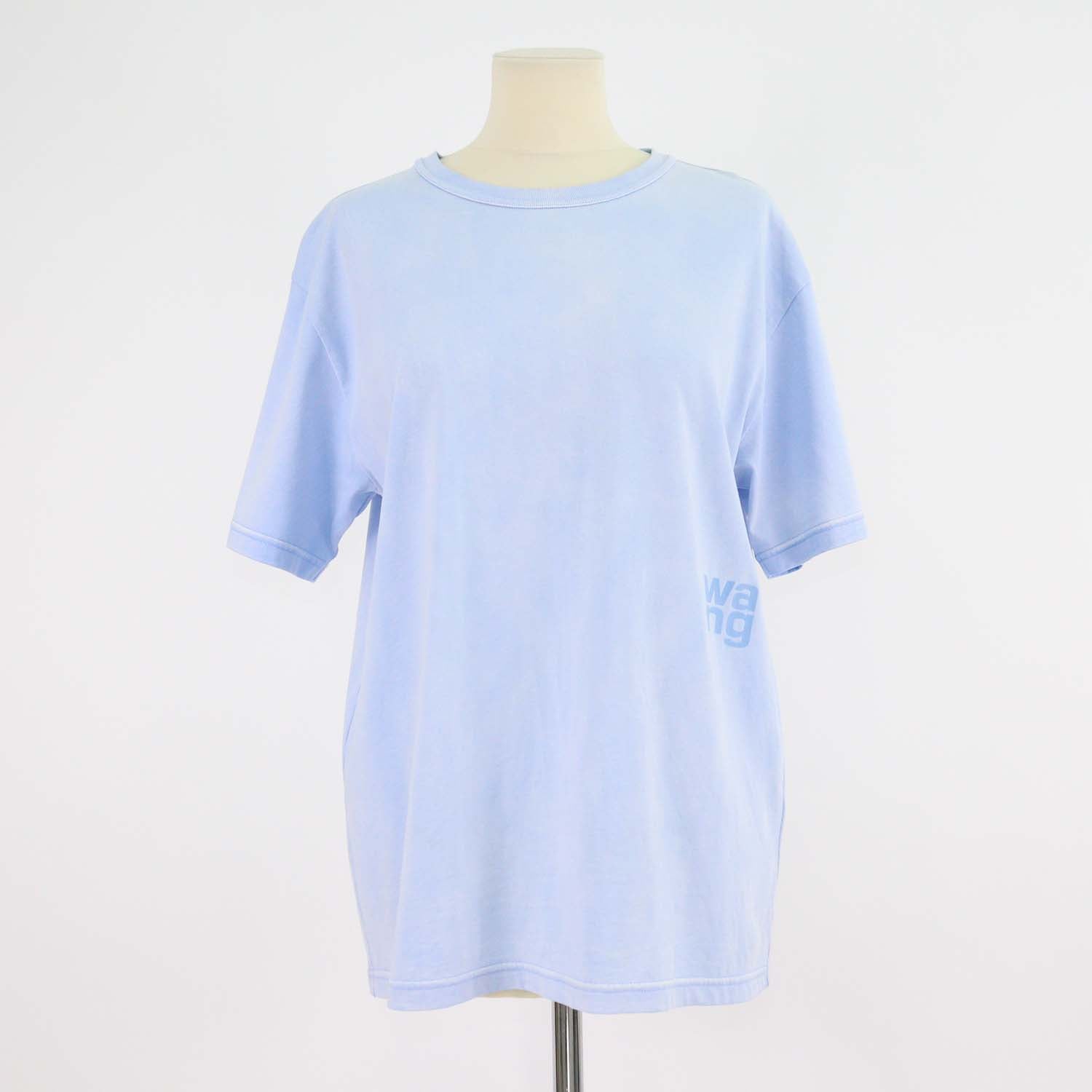 Alexander Wang.T Light Blue Cotton Washed Crew Neck T-Shirt