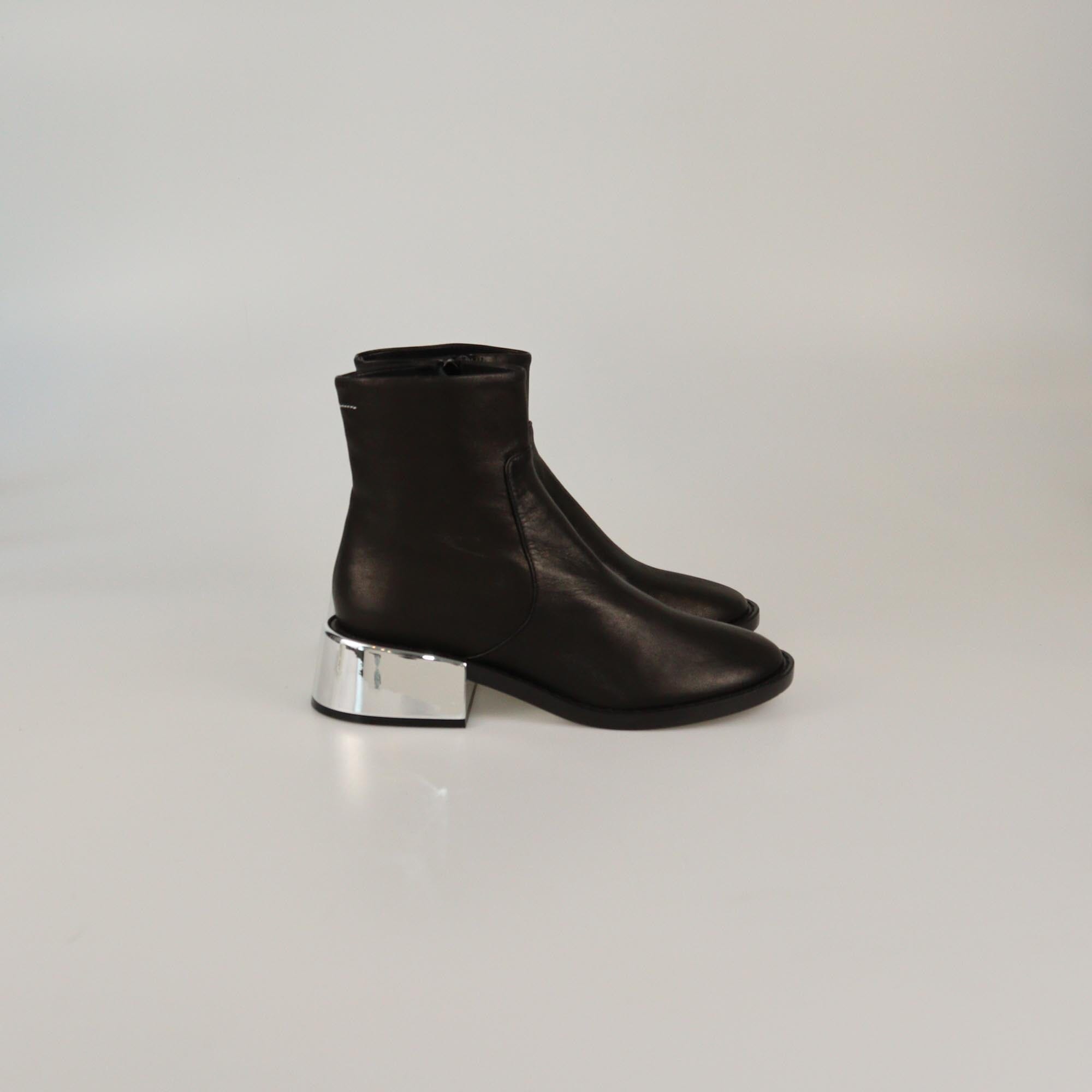 Maison Martin Margiela Black Mirror Heel Boots Womens Maison Martin Margiela