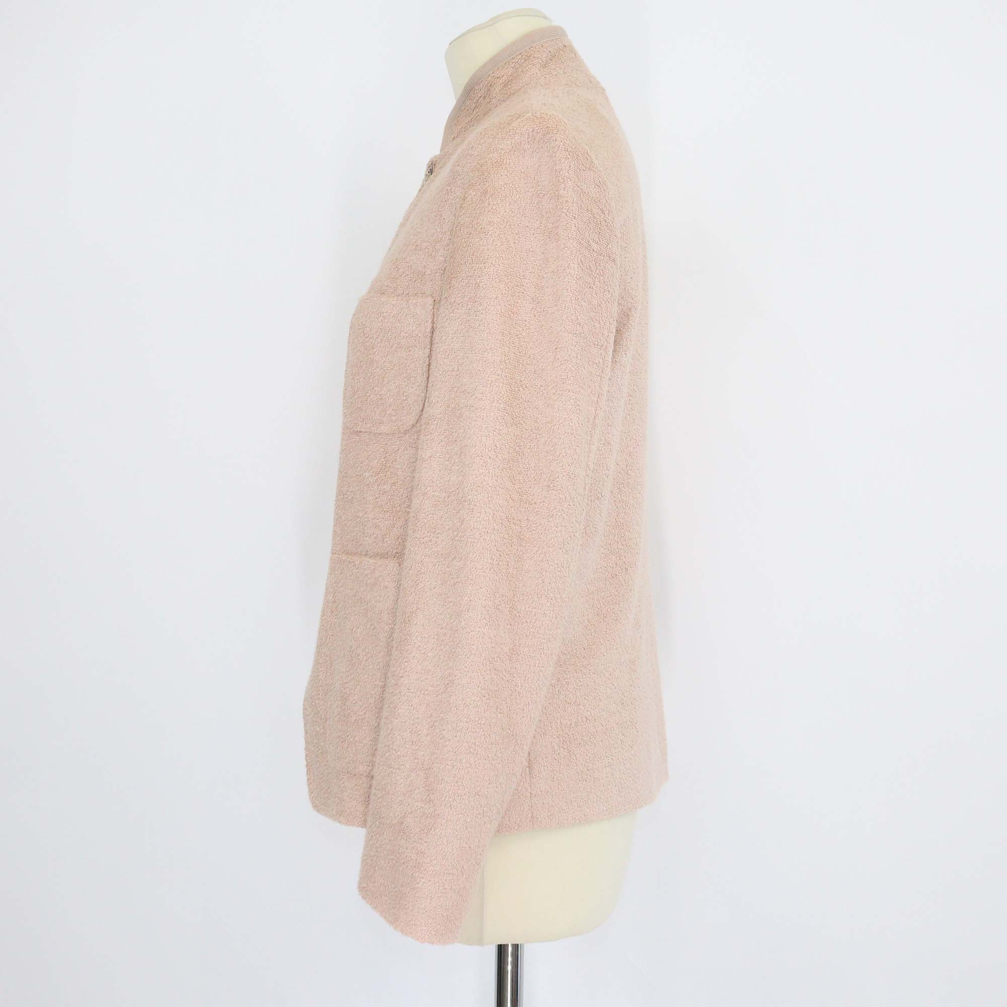 Loro Piana Beige Linen Cotton Blend Spagna Terry Jacket