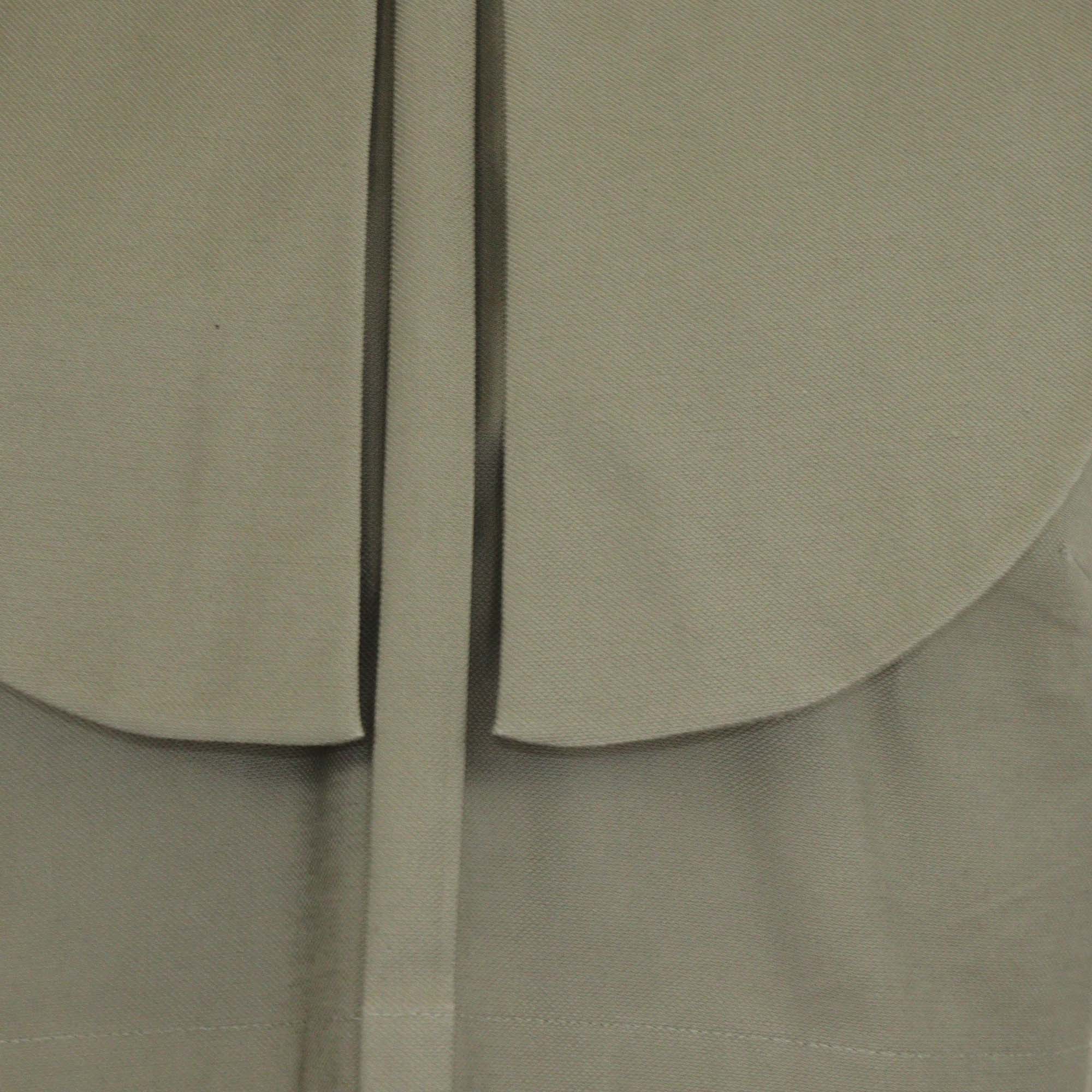 Anna + Maria Olive Drab Cotton Vestal Cropped Top