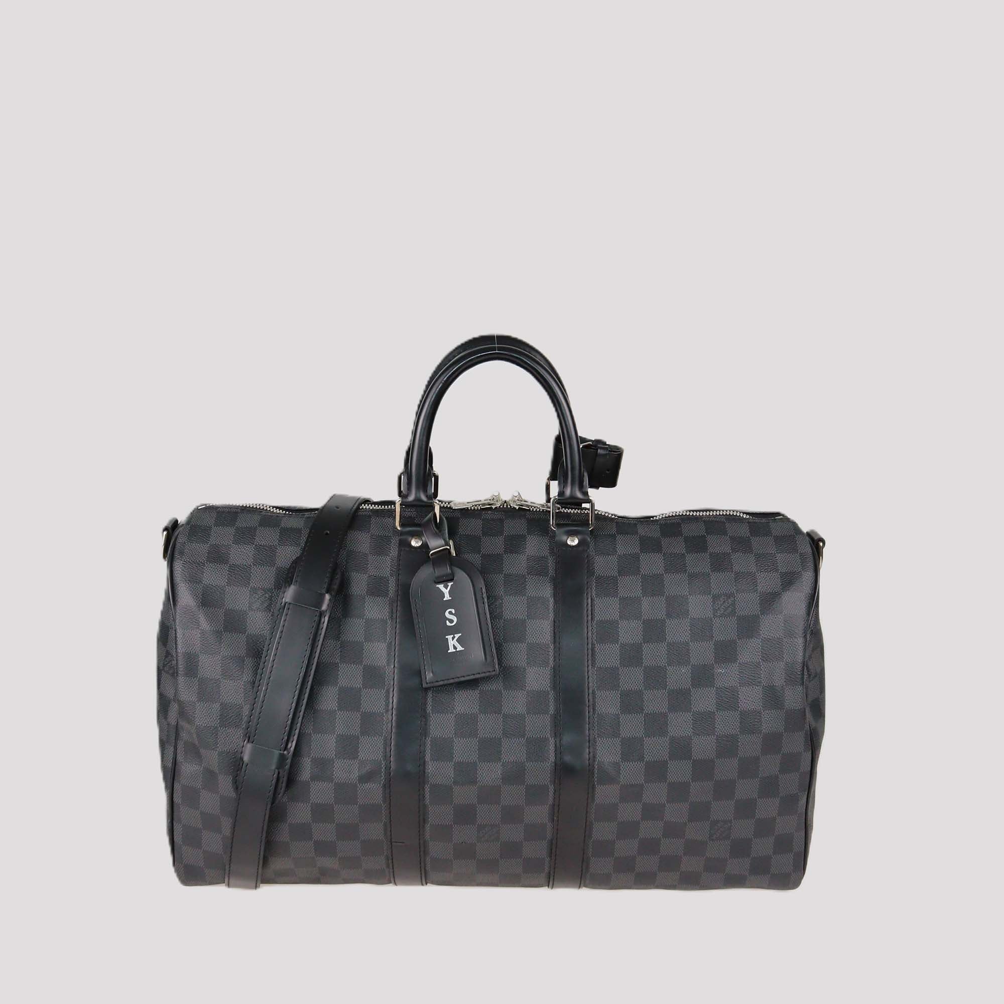 Louis Vuitton Damier Graphite Canvas Keepall Bandoulier 45 Bag