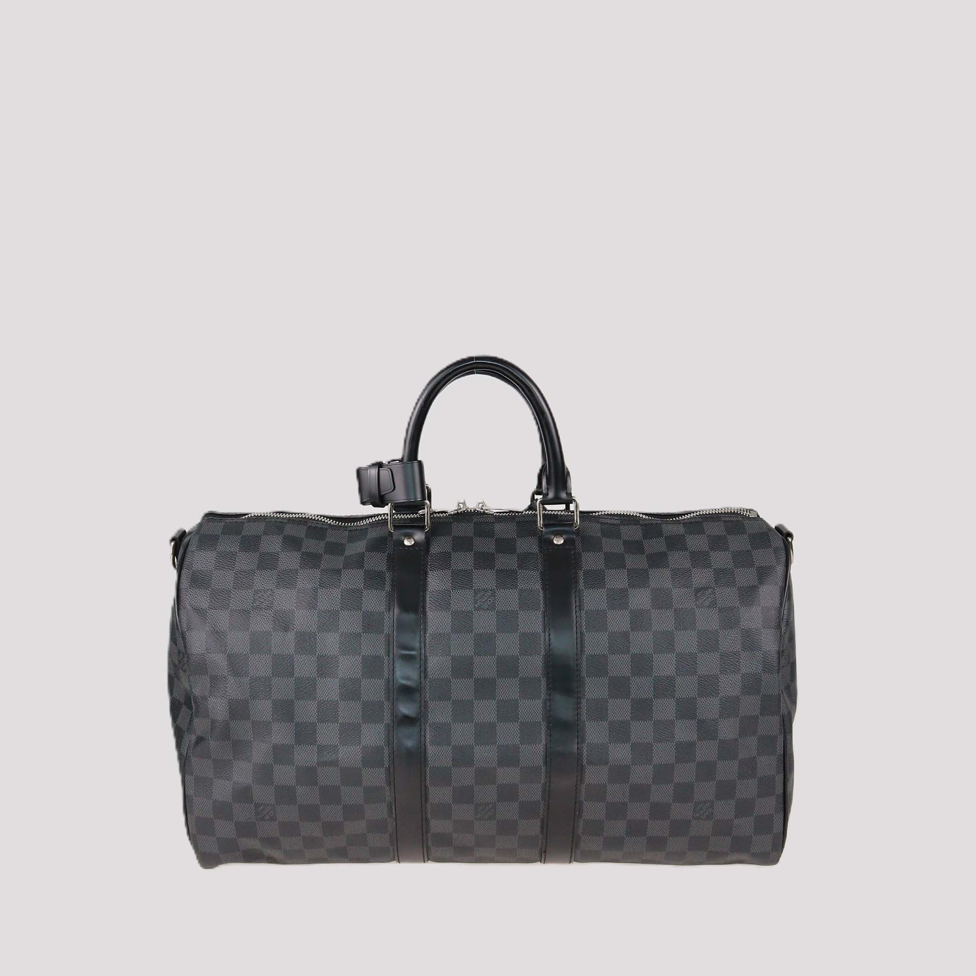 Louis Vuitton Damier Graphite Canvas Keepall Bandoulier 45 Bag