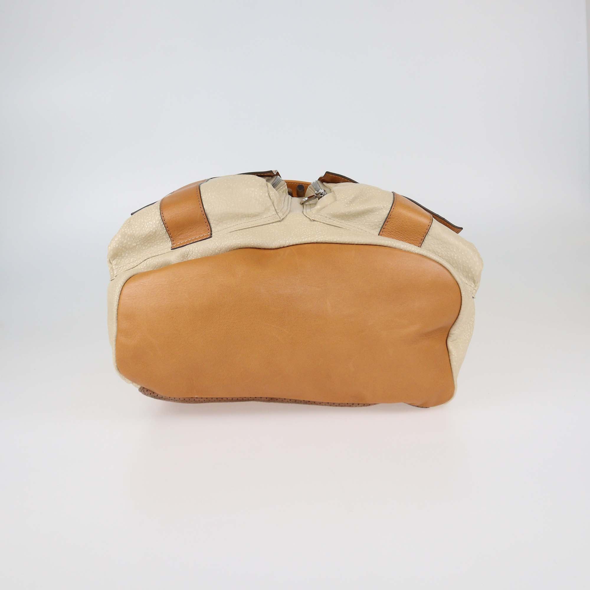 Brunello Cucinelli Beige/Vachetta Leather Backpack