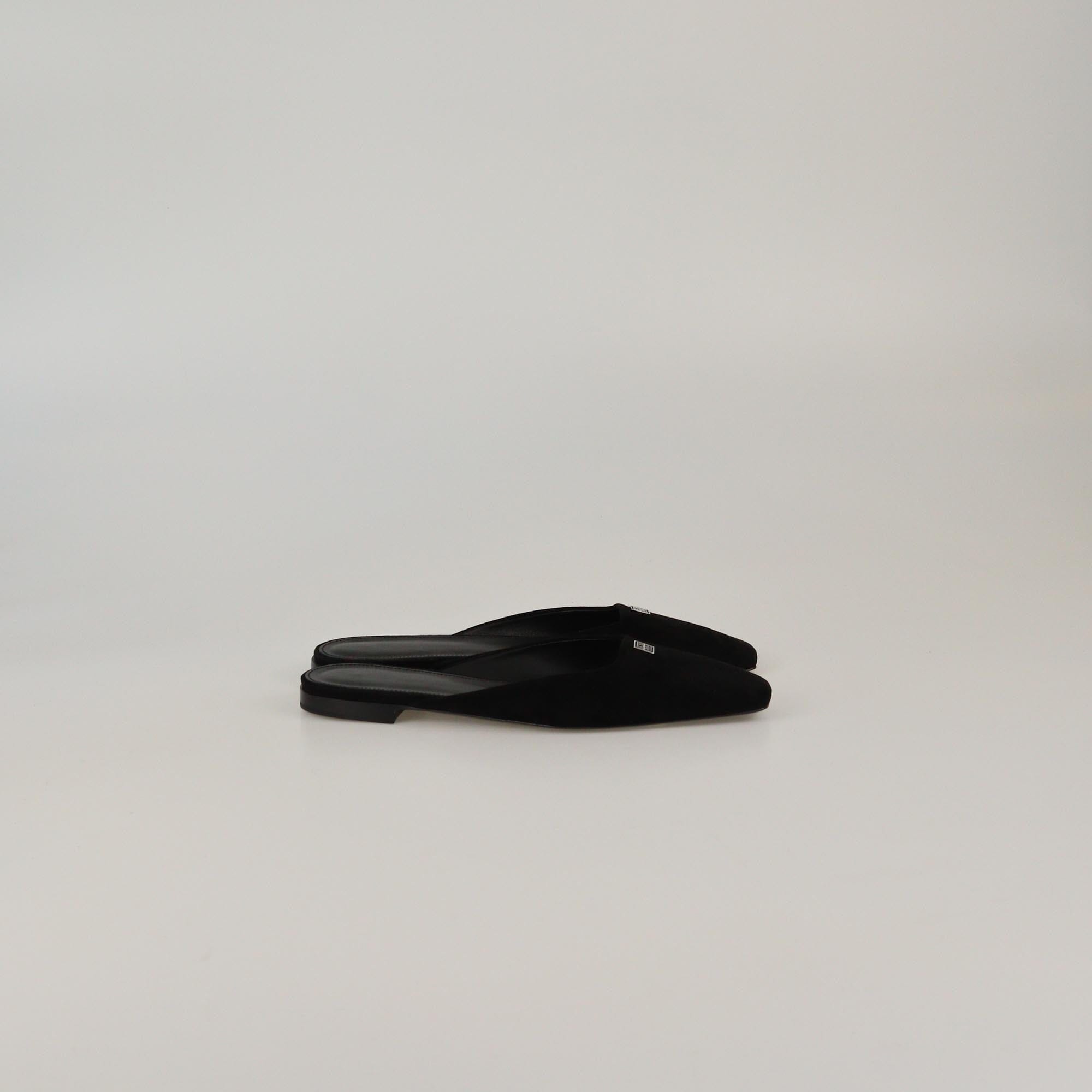 Toteme Black The Flat Mule Womens Toteme