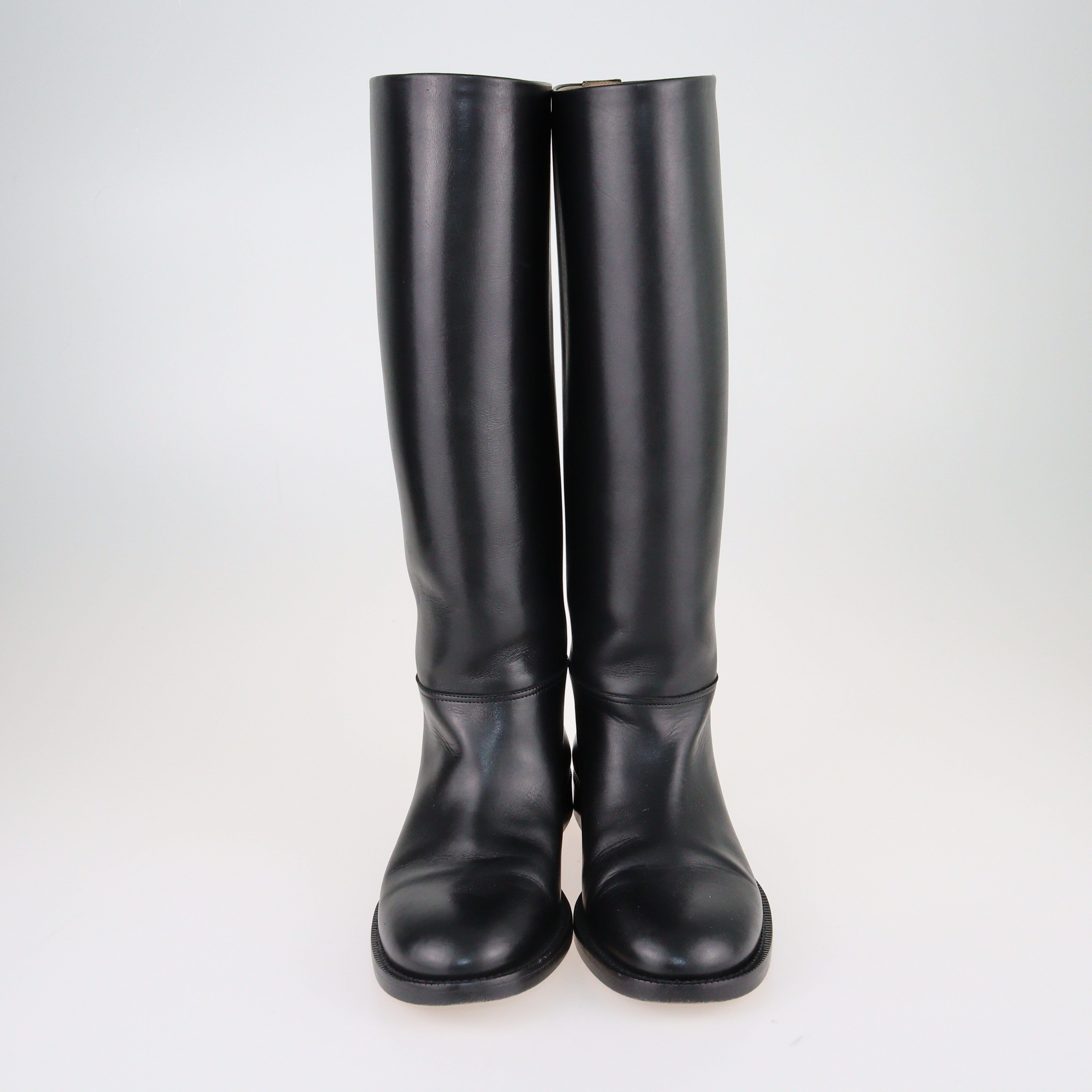 Black Knee High Boots Shoes Bottega Veneta