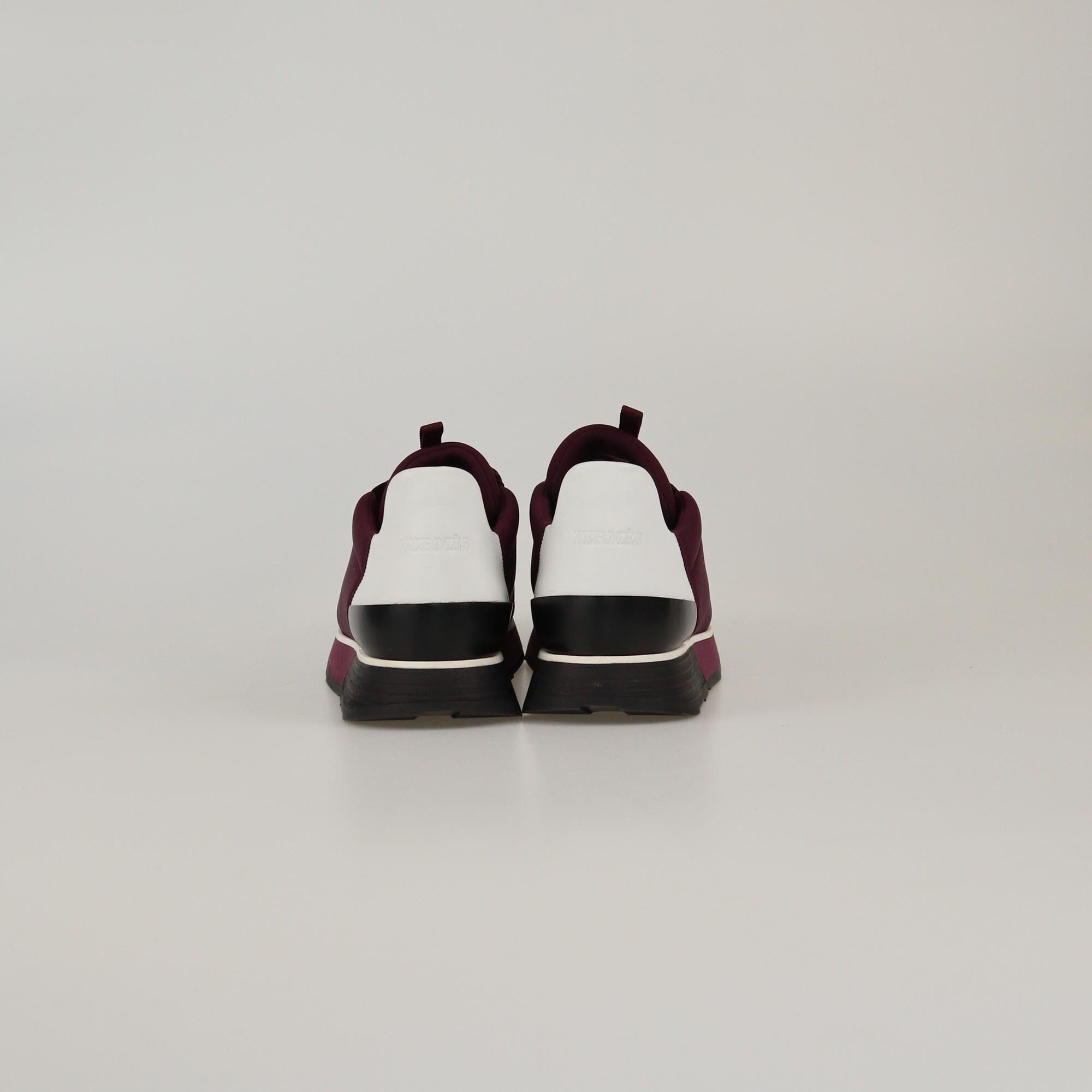 Hermes Purple/White Miles Low Top Sneakers Womens Hermes