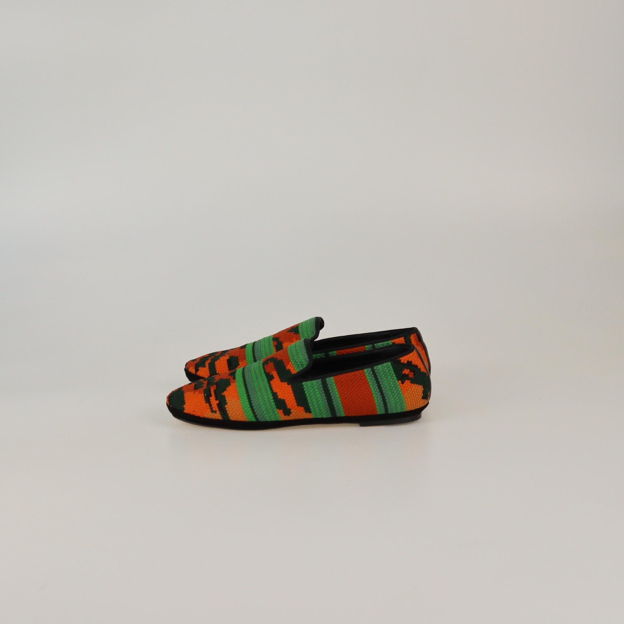Loewe Multicolor Woven Flat Loafers Womens Loewe