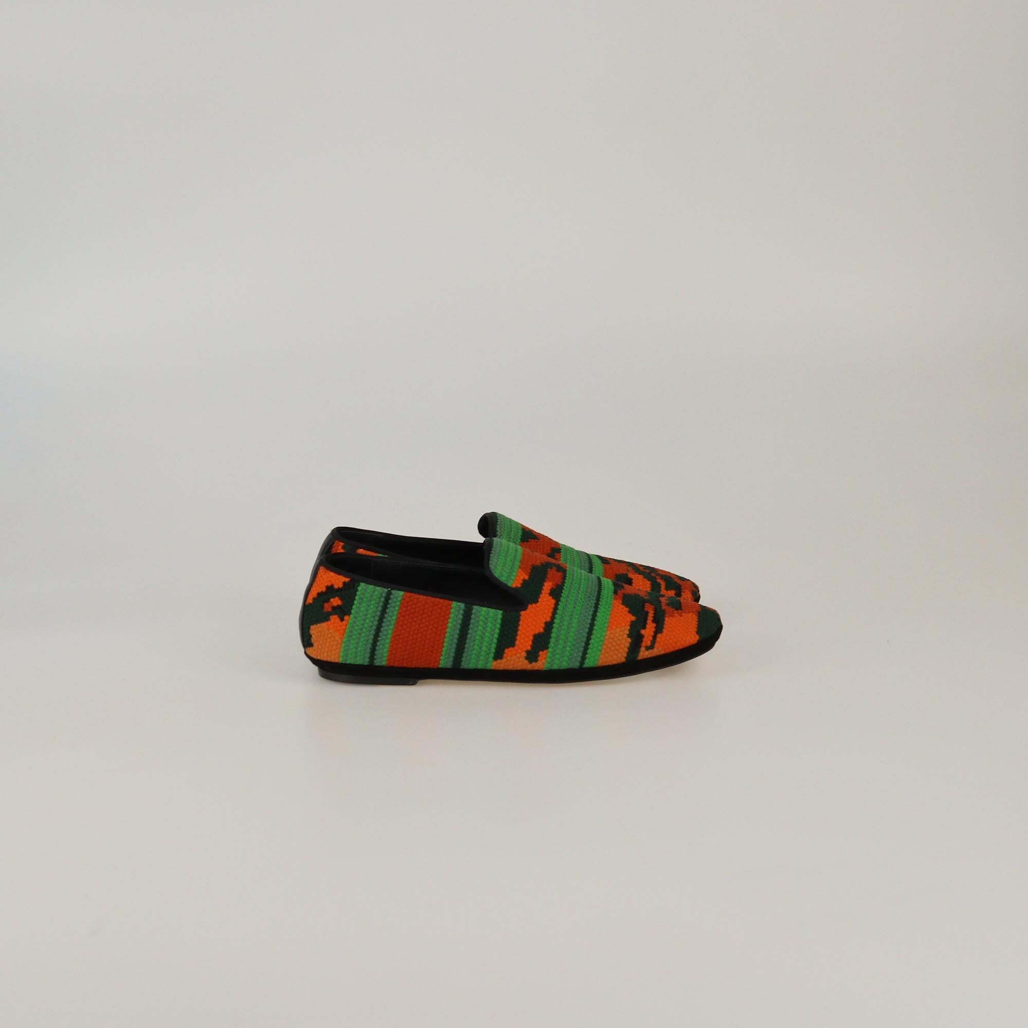 Loewe Multicolor Woven Flat Loafers Womens Loewe