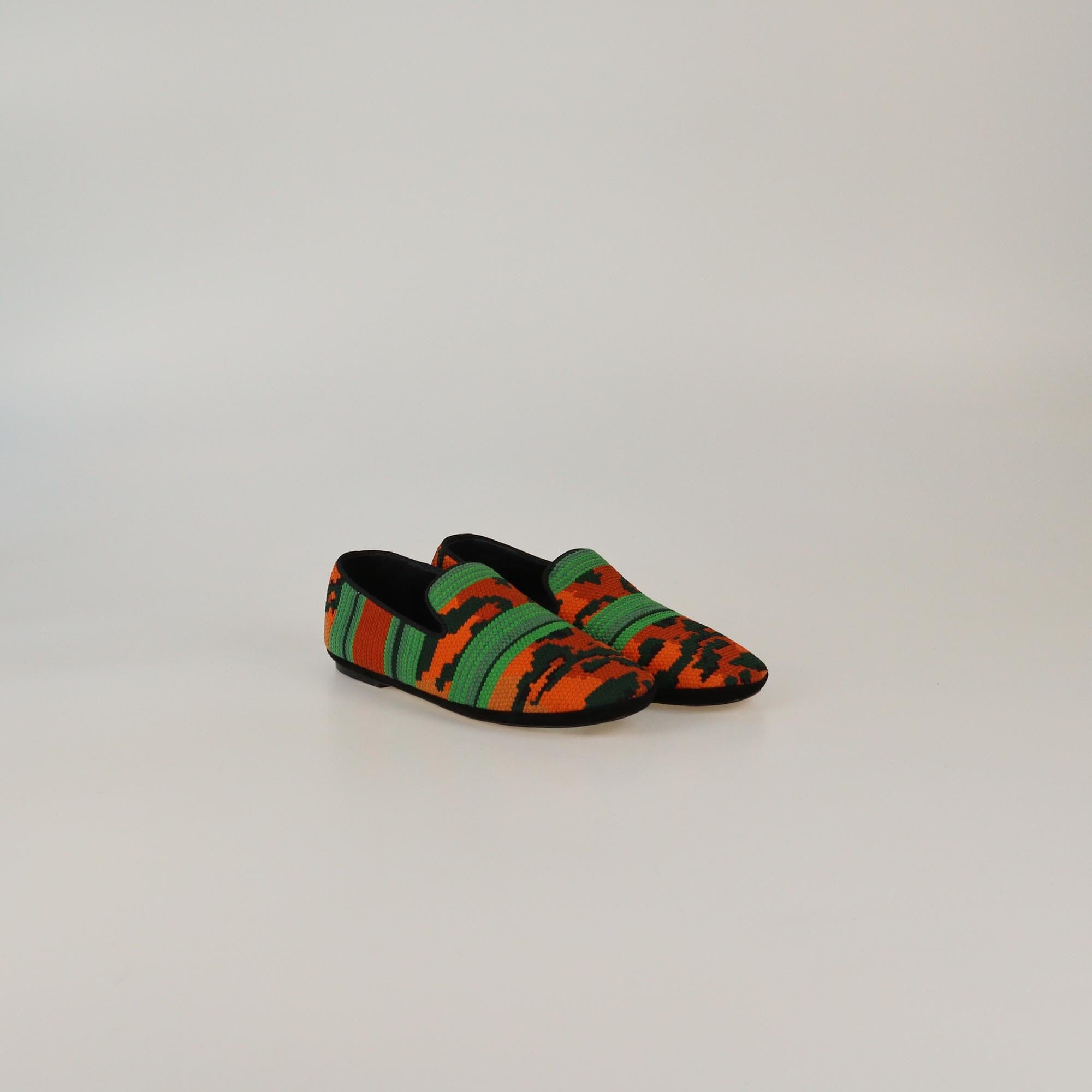Loewe Multicolor Woven Flat Loafers Womens Loewe