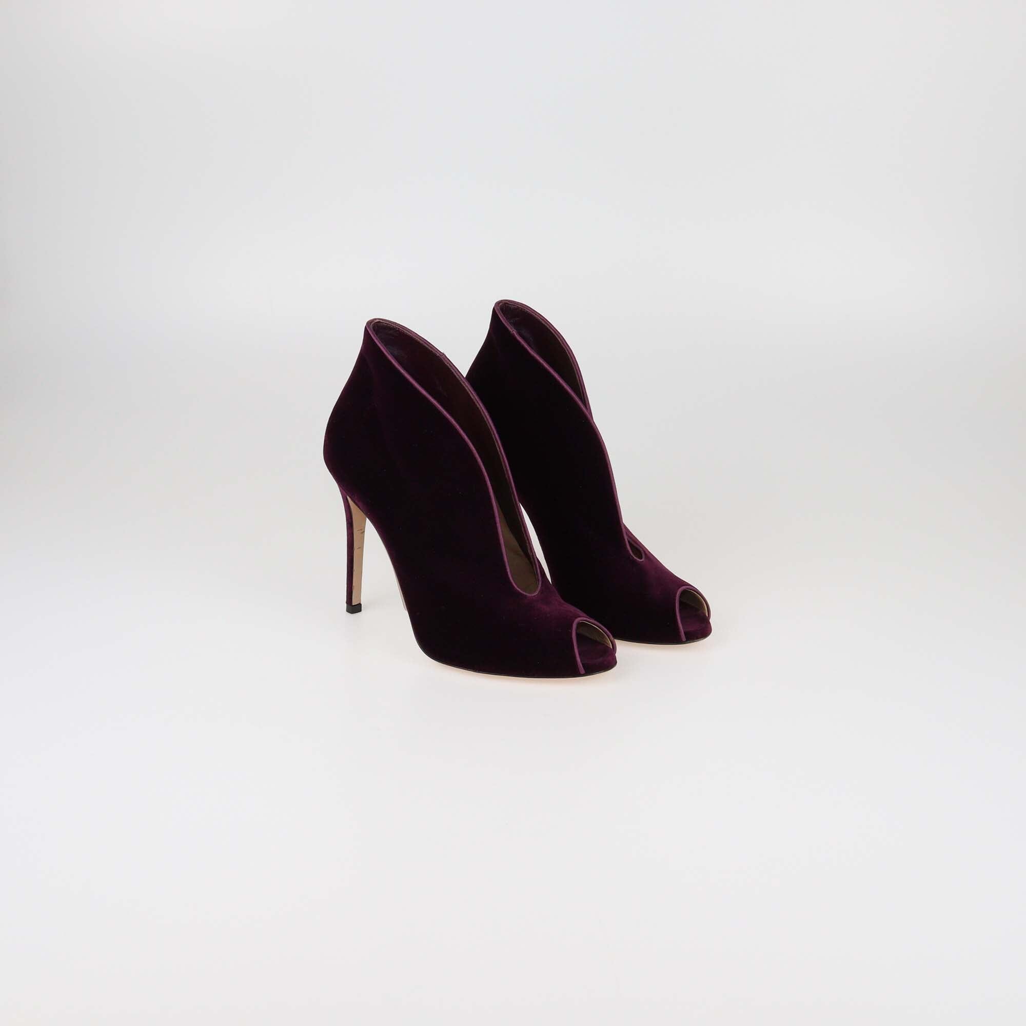 Gianvito Rossi Purple Vamp Booties Womens Gianvito Rossi