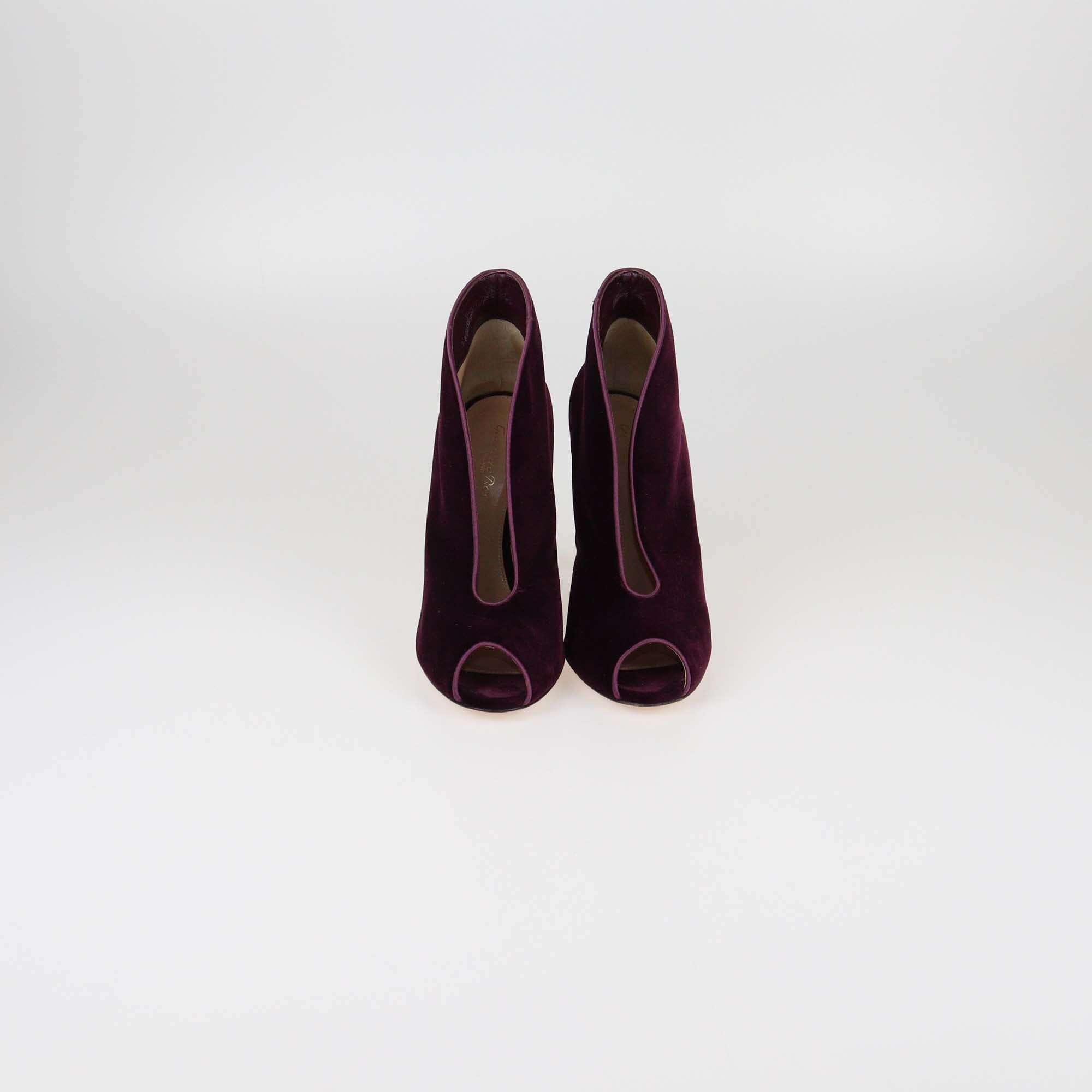 Gianvito Rossi Purple Vamp Booties Womens Gianvito Rossi