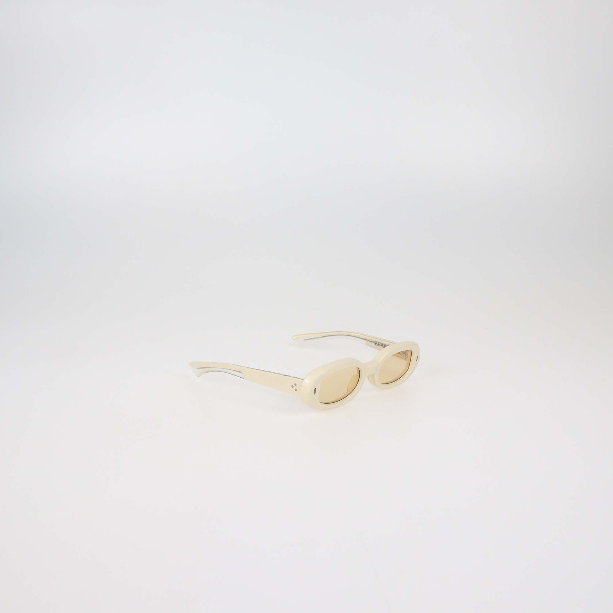 Jacques Marie Mage Cream Acetate Besset Oval Sunglasses