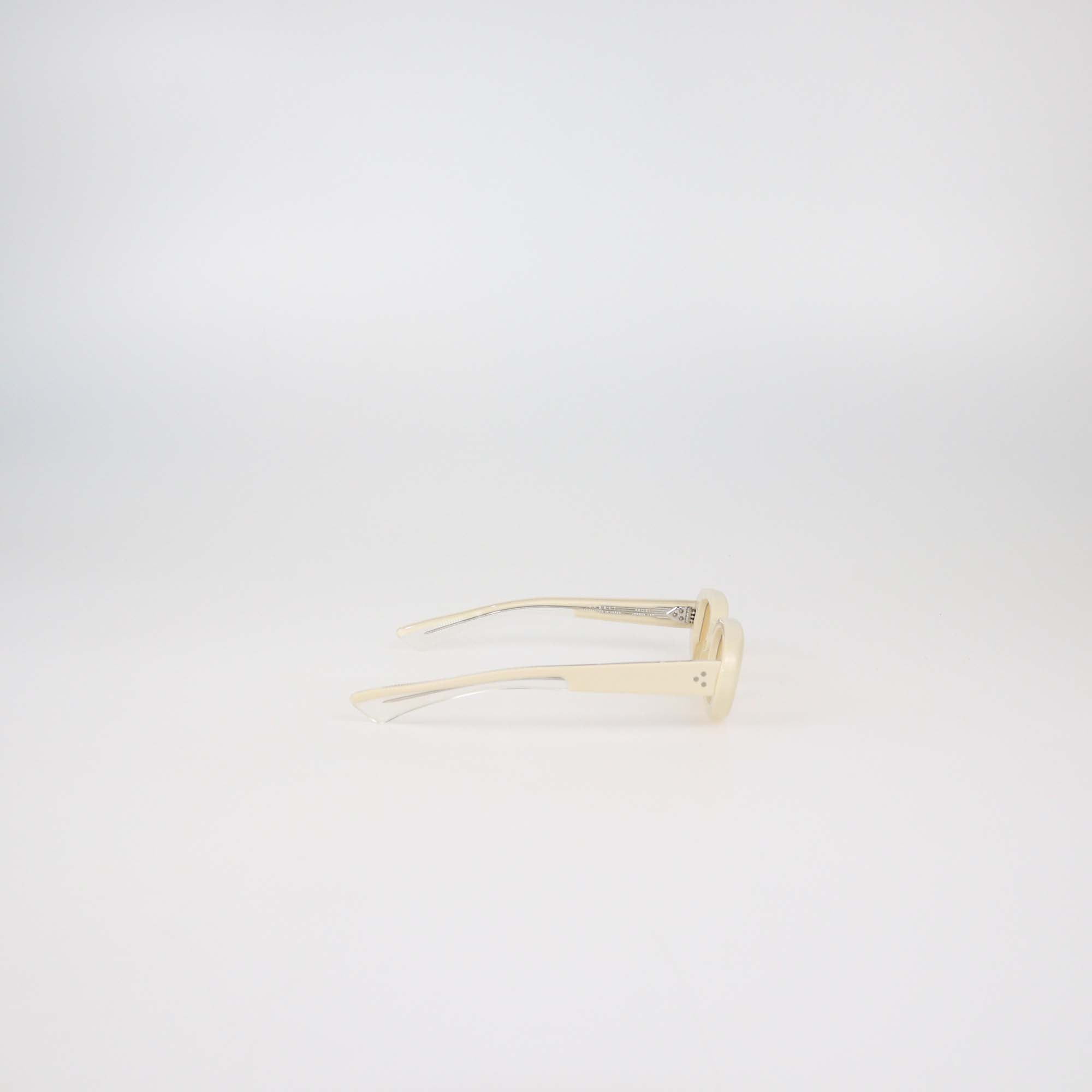 Jacques Marie Mage Cream Acetate Besset Oval Sunglasses