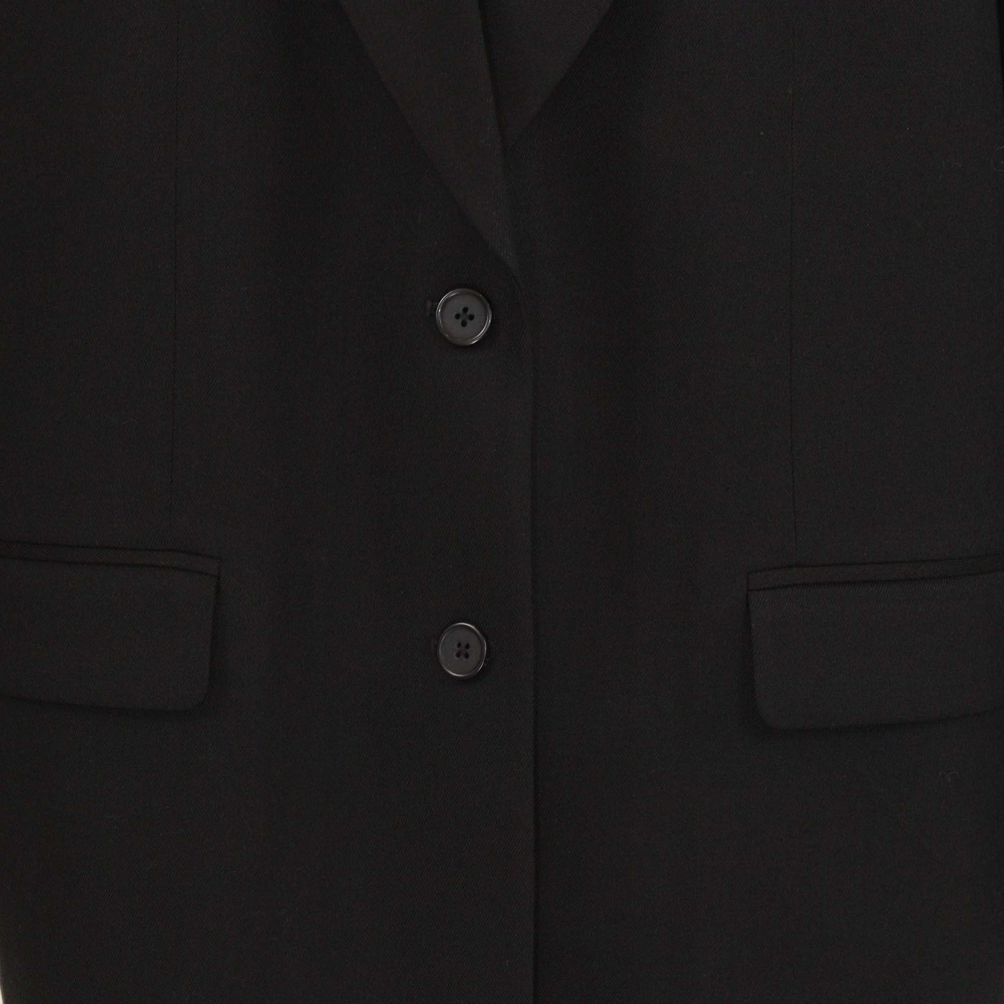 Alo Black Blend Fabric Single Breasted First Class Blazer