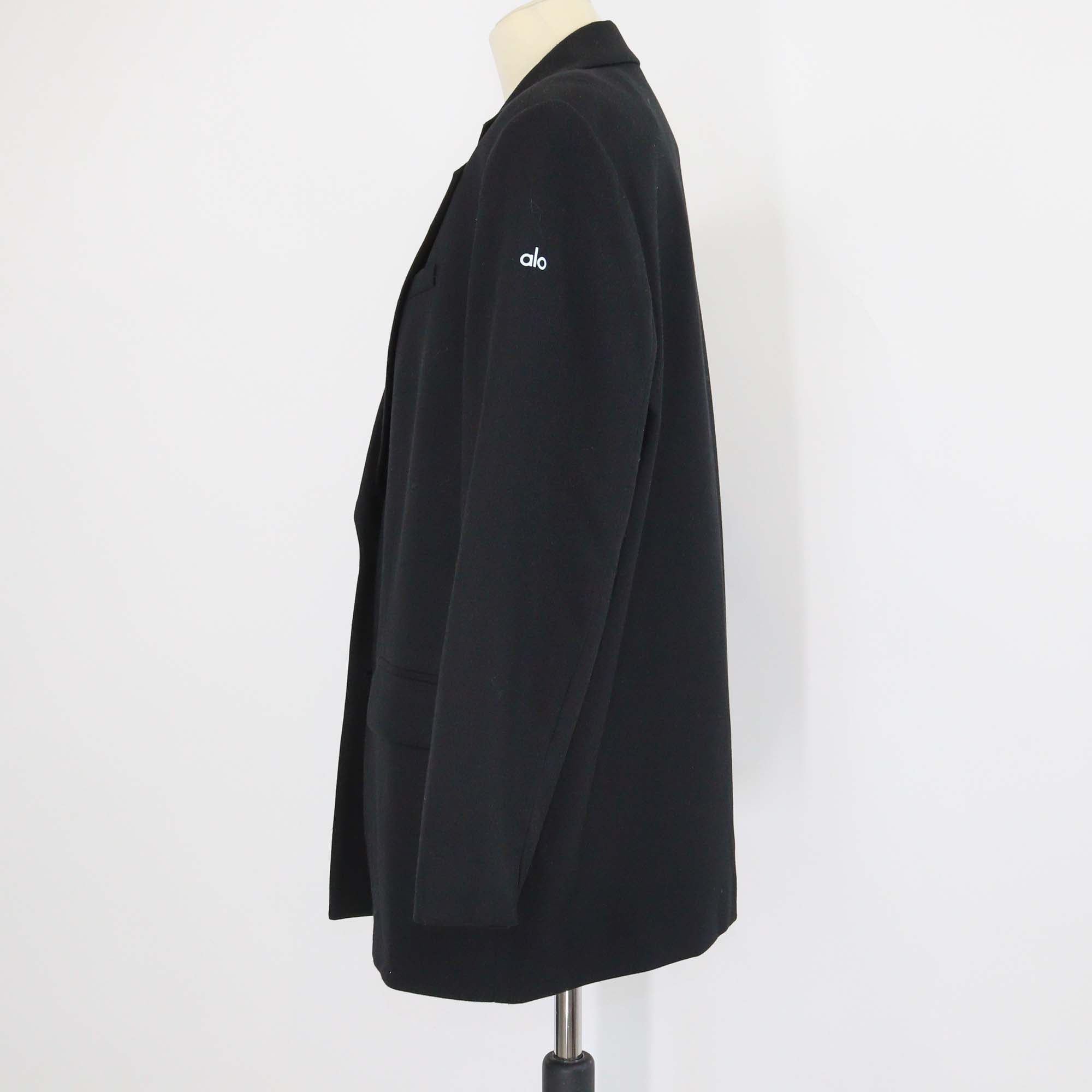 Alo Black Blend Fabric Single Breasted First Class Blazer