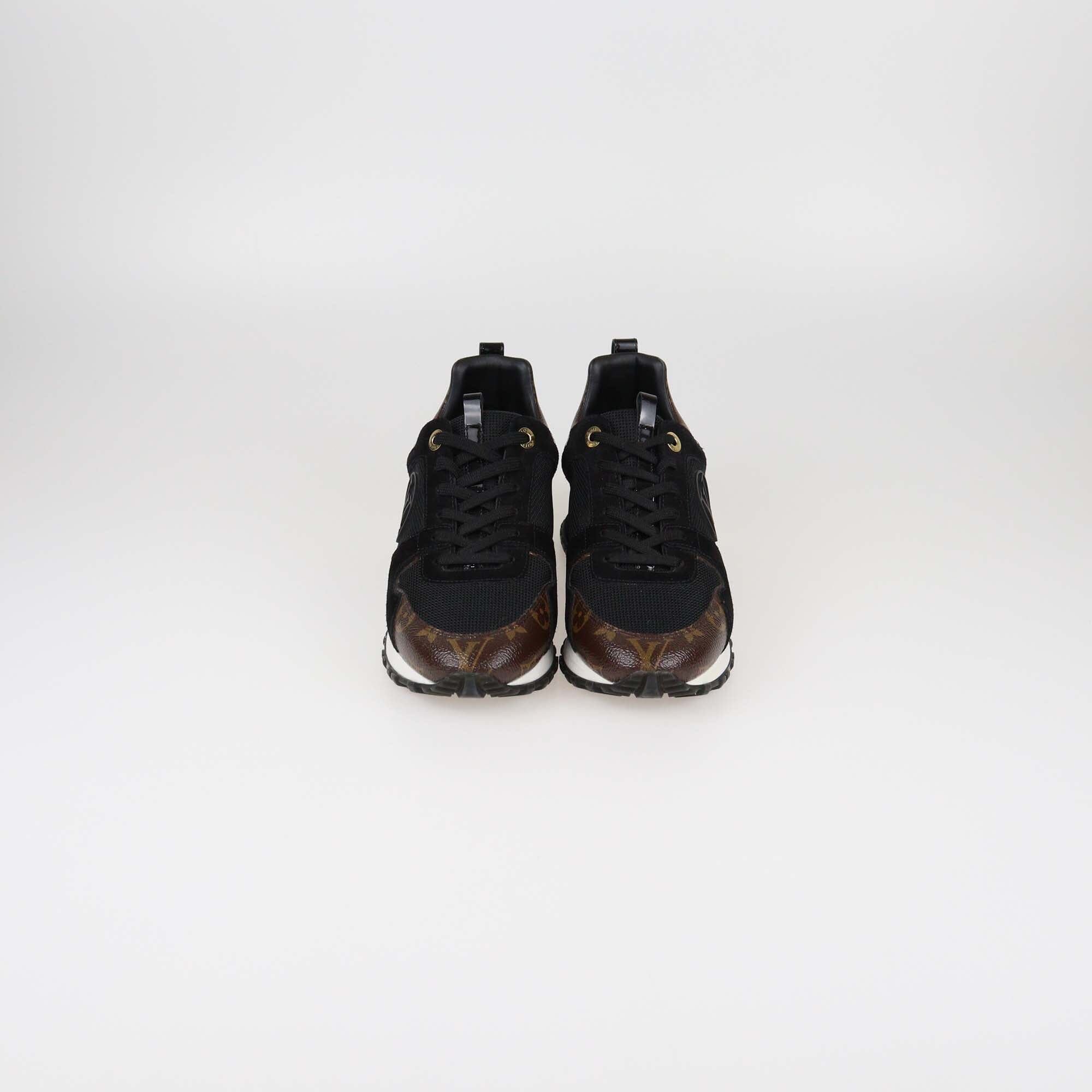 Louis Vuitton Black Monogram Run Away Sneakers Womens Louis Vuitton