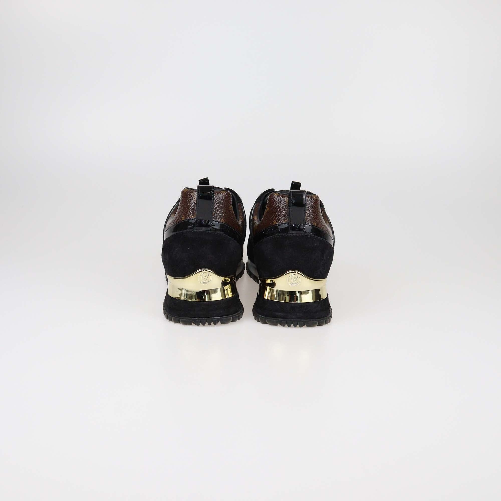 Louis Vuitton Black Monogram Run Away Sneakers Womens Louis Vuitton
