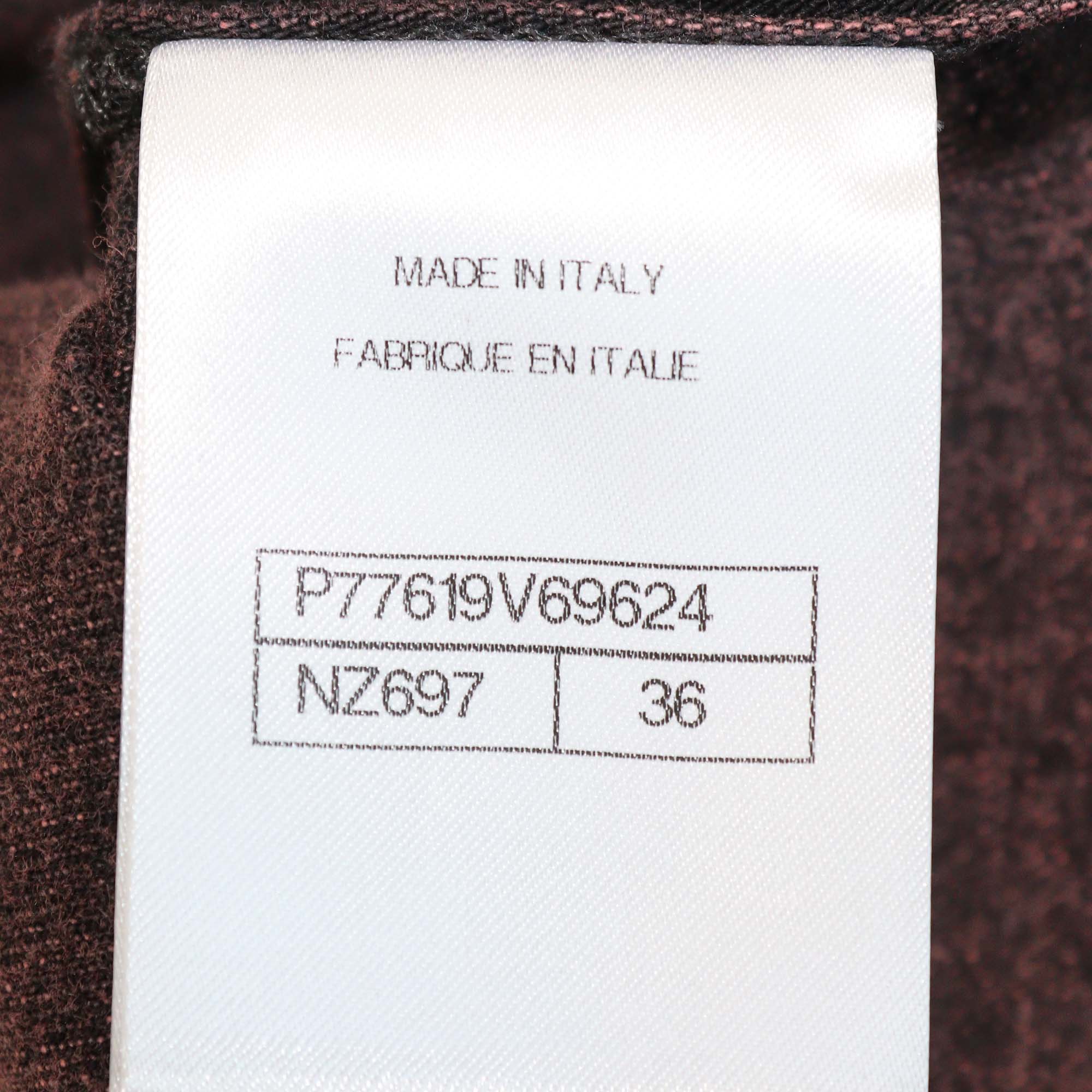Chanel Pink Washed Denim Flare Front Long Sleeve Jacket
