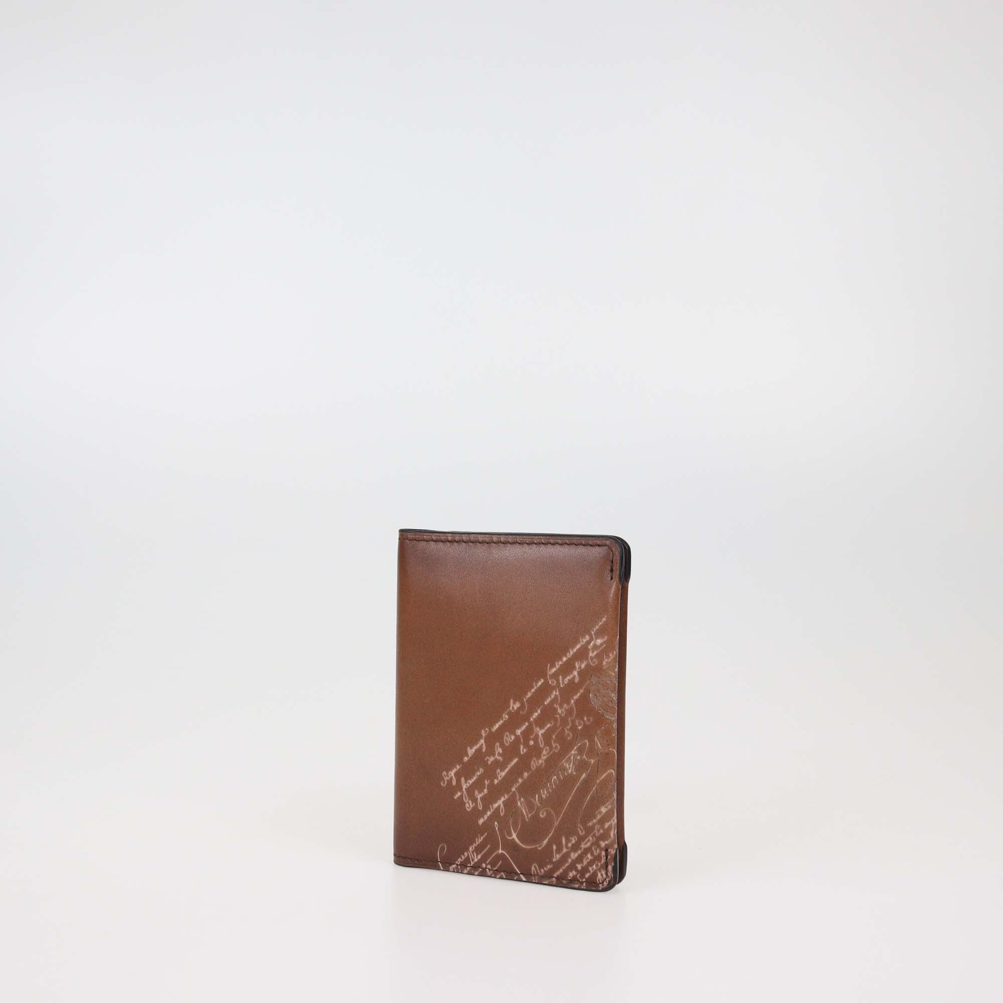 Berluti Browm Ombre Leather Makore Scritto Compact Bifold Wallet