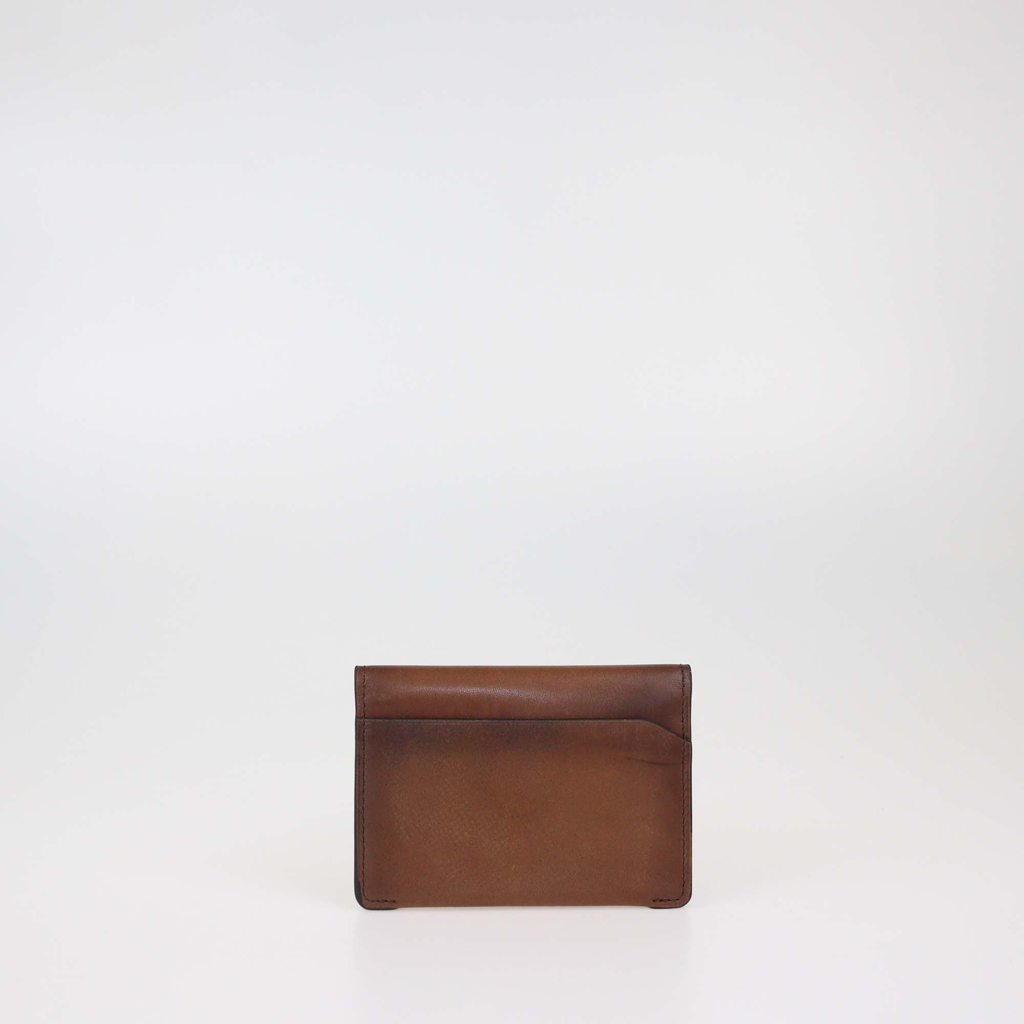 Berluti Browm Ombre Leather Makore Scritto Compact Bifold Wallet