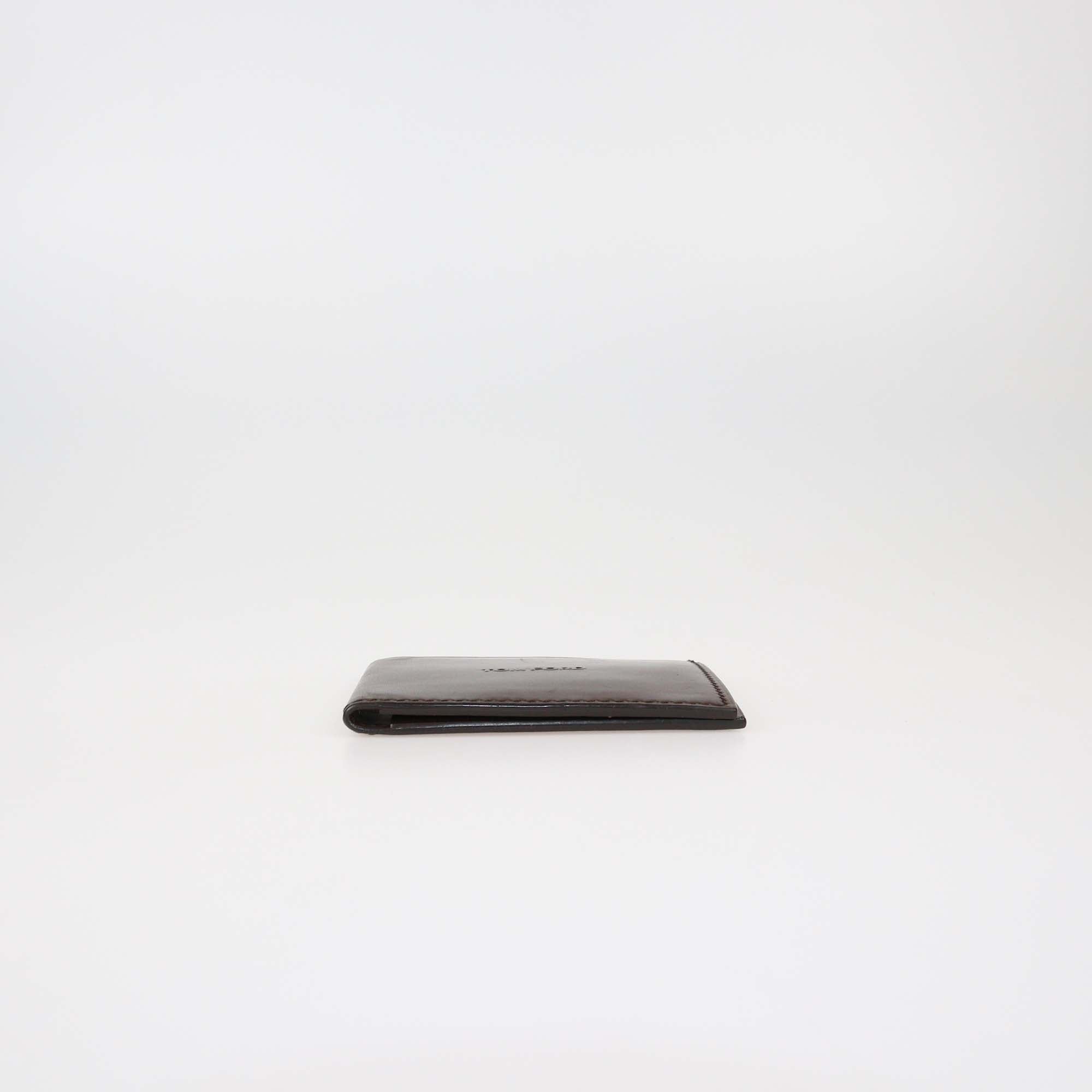 Tom Ford Dark Brown Leather Bifold Wallet