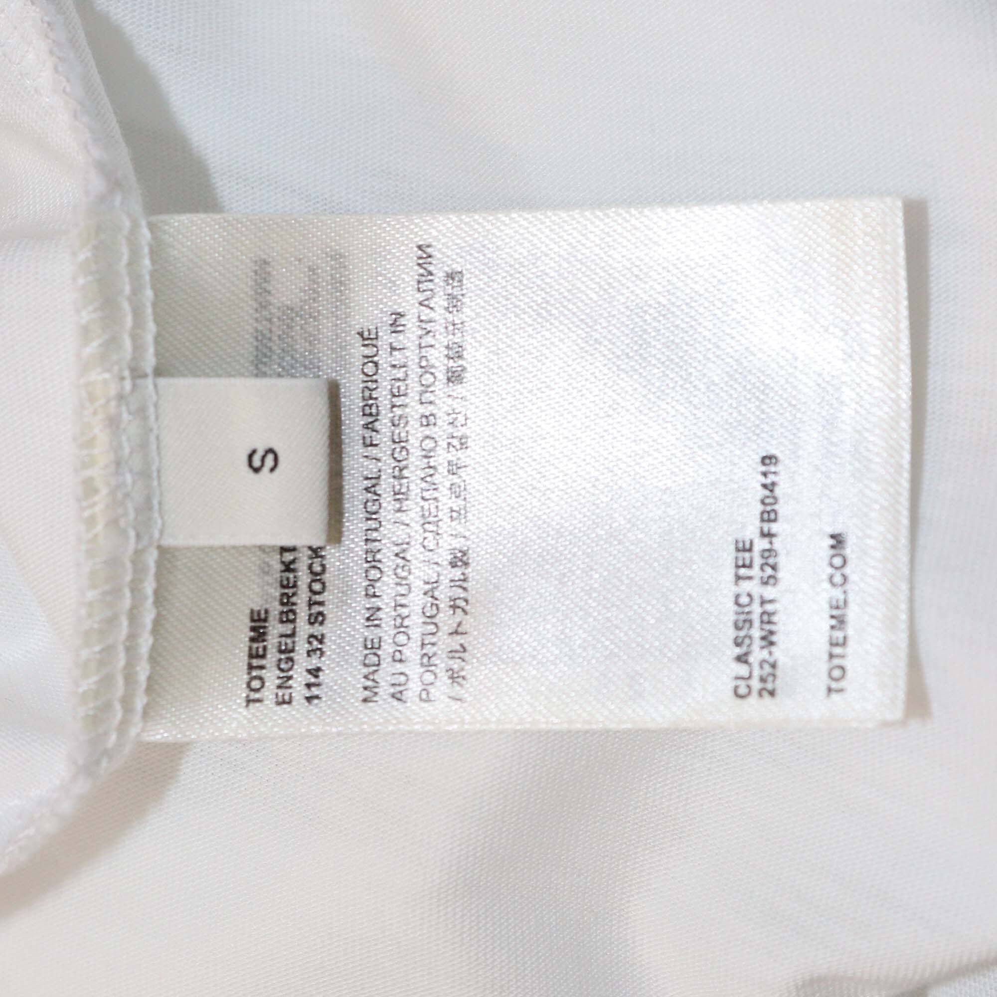 Toteme White Crew Neck T-Shirt Womens Toteme
