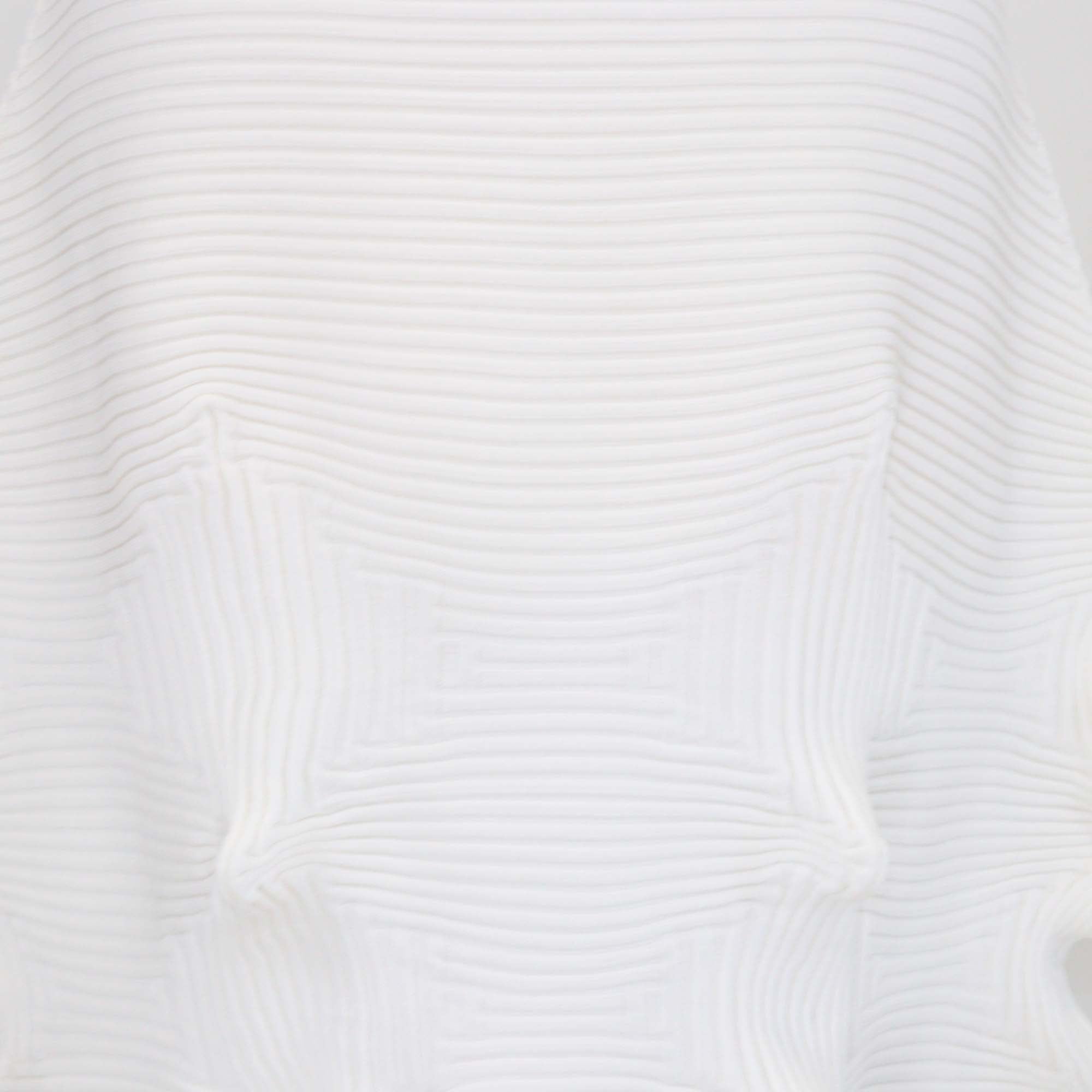 Issey Miyake White Polyester Linkage Midi Skirt