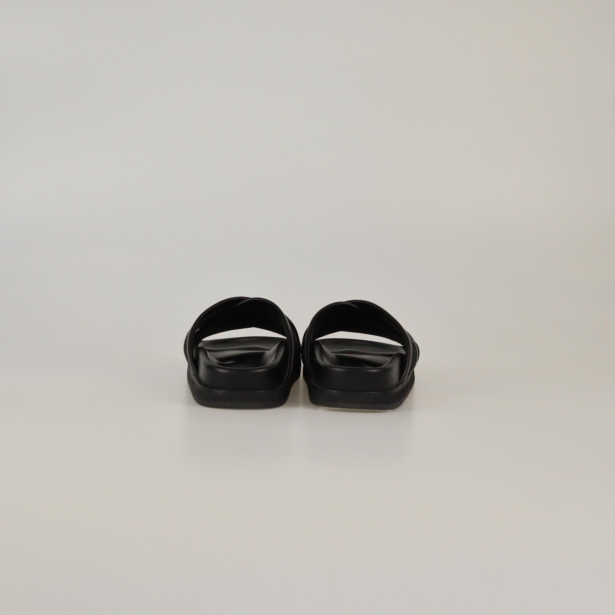 Off-White Black Cloud Criss Cross Slides Womens Off-White