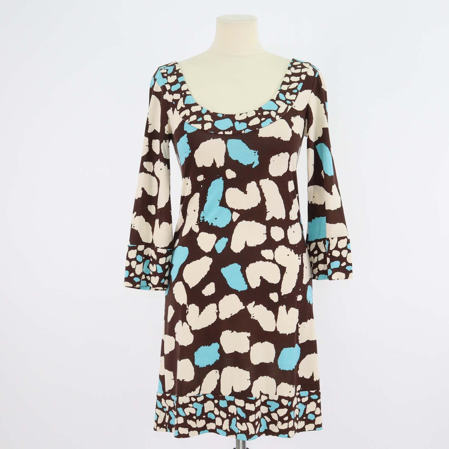 Diane Von Furstenberg Multicolor Silk Printed Stella Dress