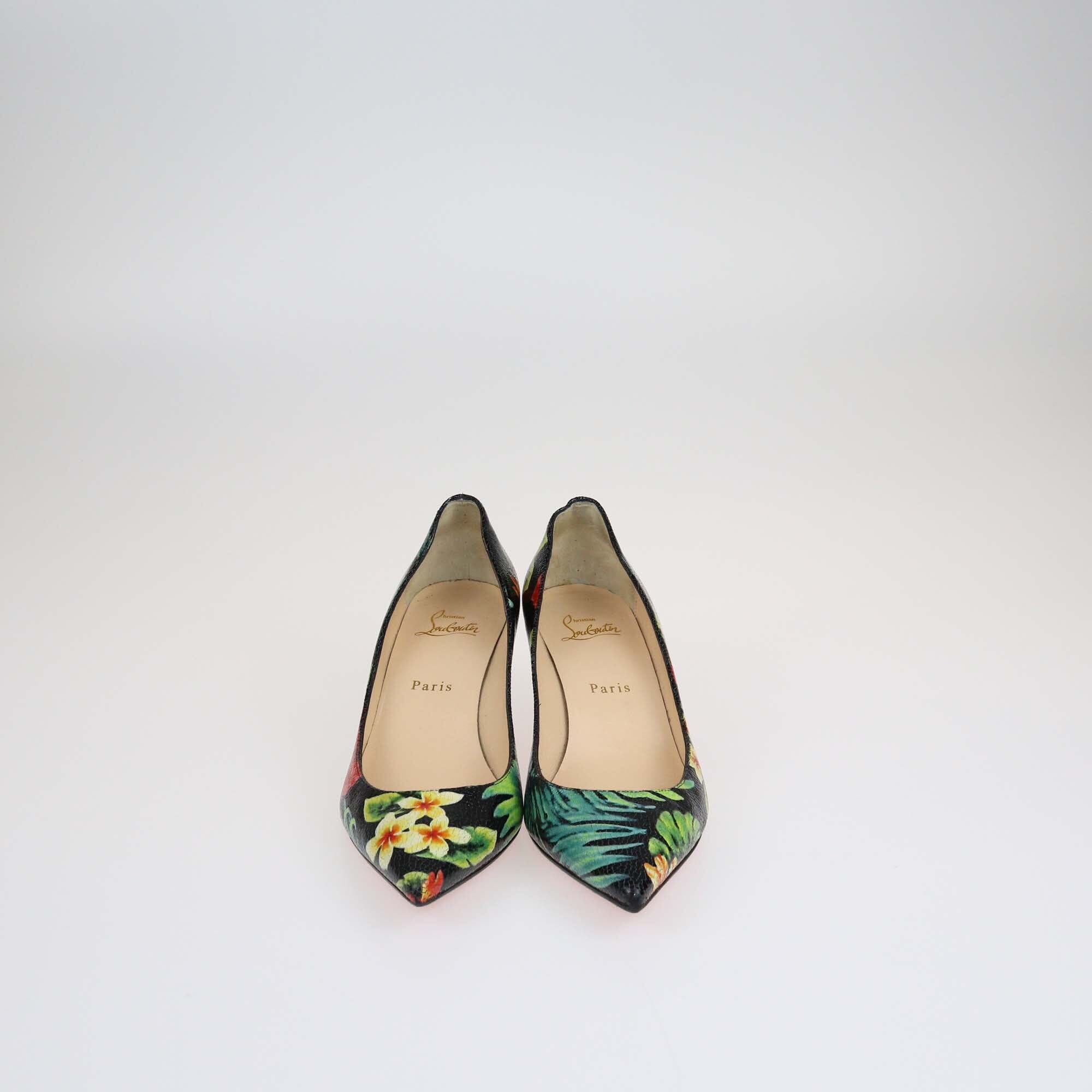 Christian Louboutin Multicolor Hawaii Print Pigale Follies 55 Pumps Shoes Christian Louboutin