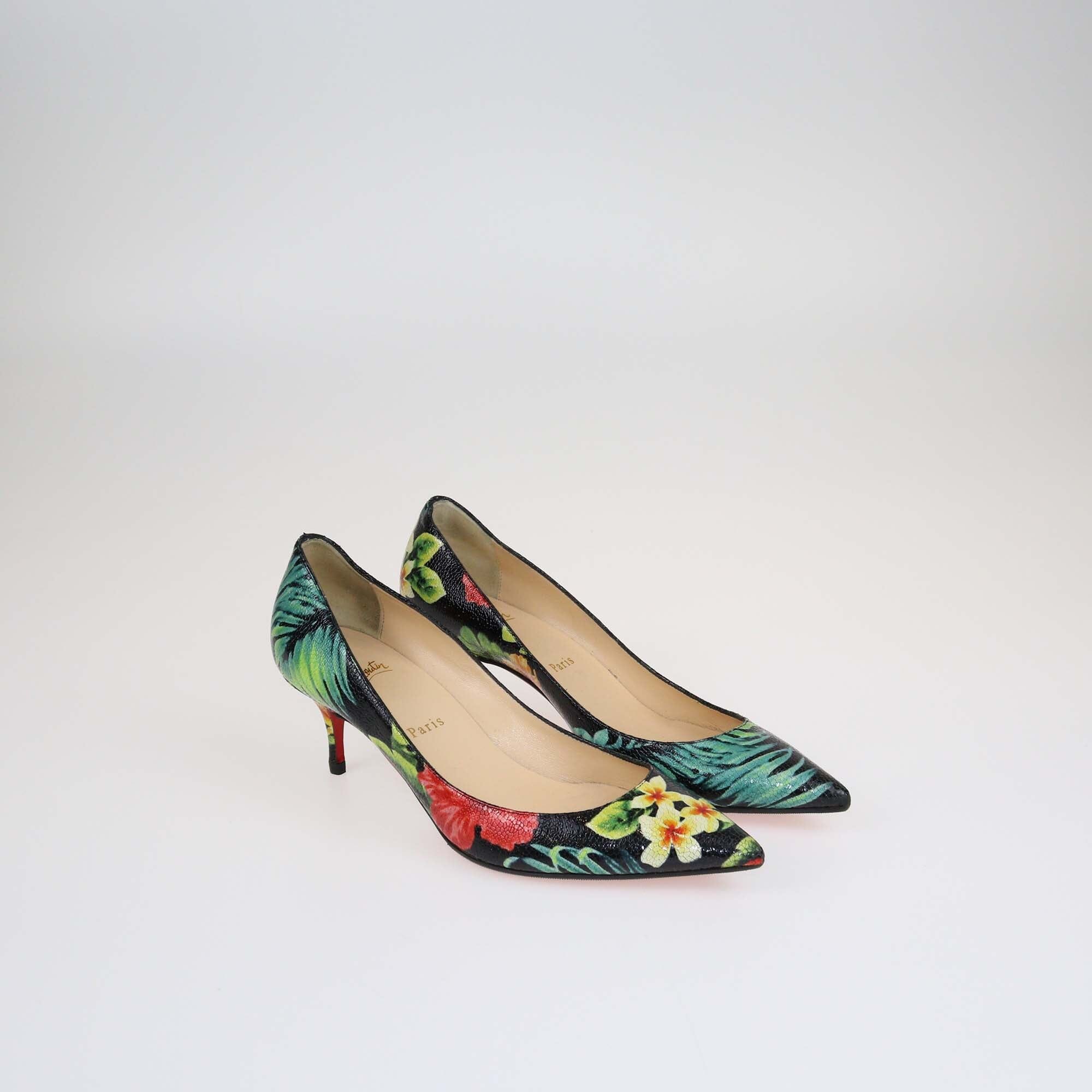 Christian Louboutin Multicolor Hawaii Print Pigale Follies 55 Pumps Shoes Christian Louboutin