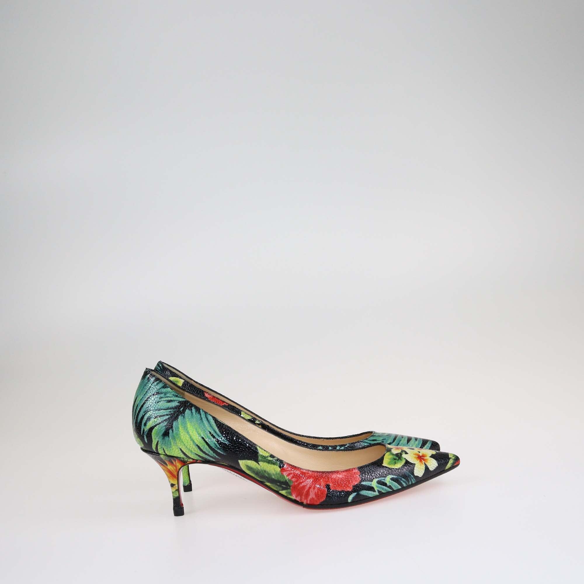 Christian Louboutin Multicolor Hawaii Print Pigale Follies 55 Pumps Shoes Christian Louboutin