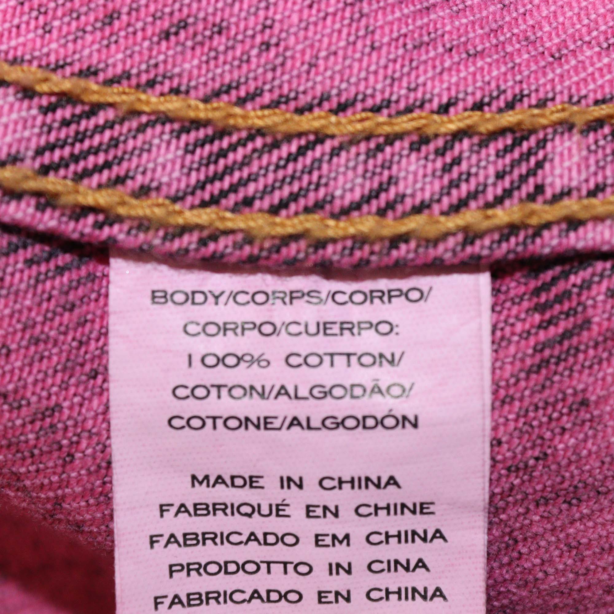 Marc Jacobs Pink Denim Patch Multi Pins Jacket