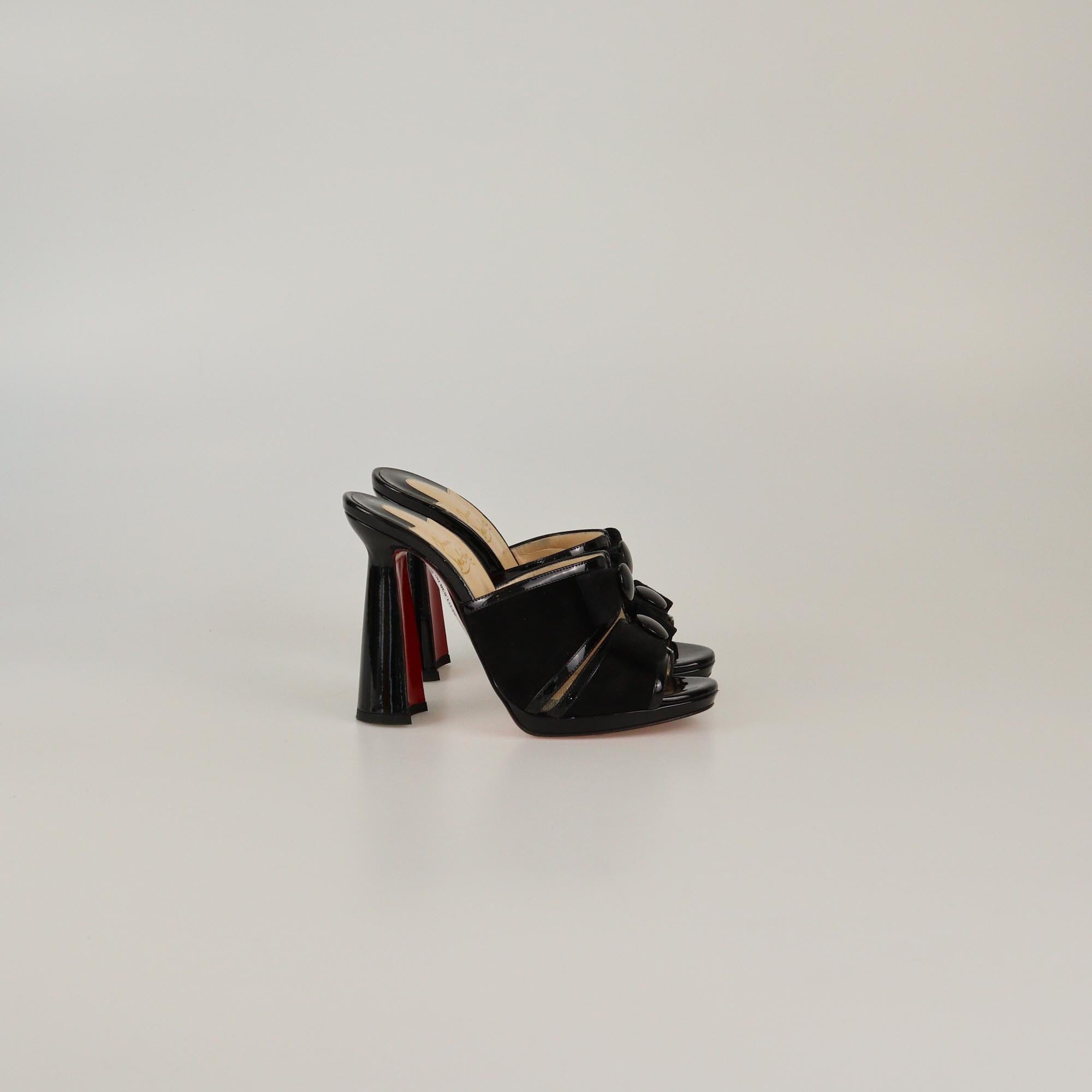Christian Louboutin Black Bow Miss Daisy Mules Womens Christian Louboutin