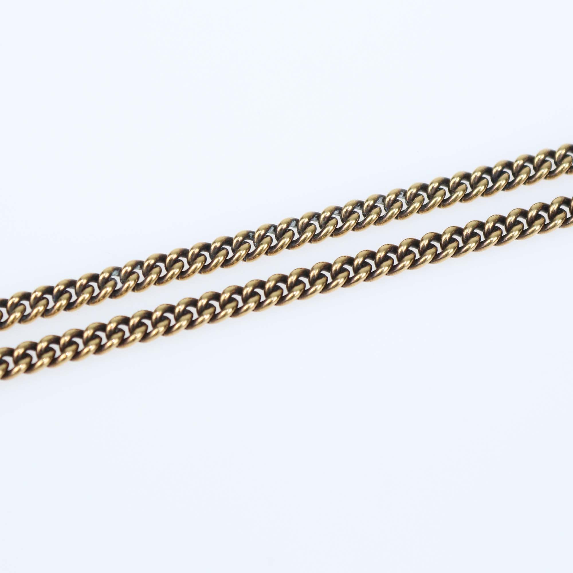 Bealenciaga Gold Tone Metal Typo Necklace