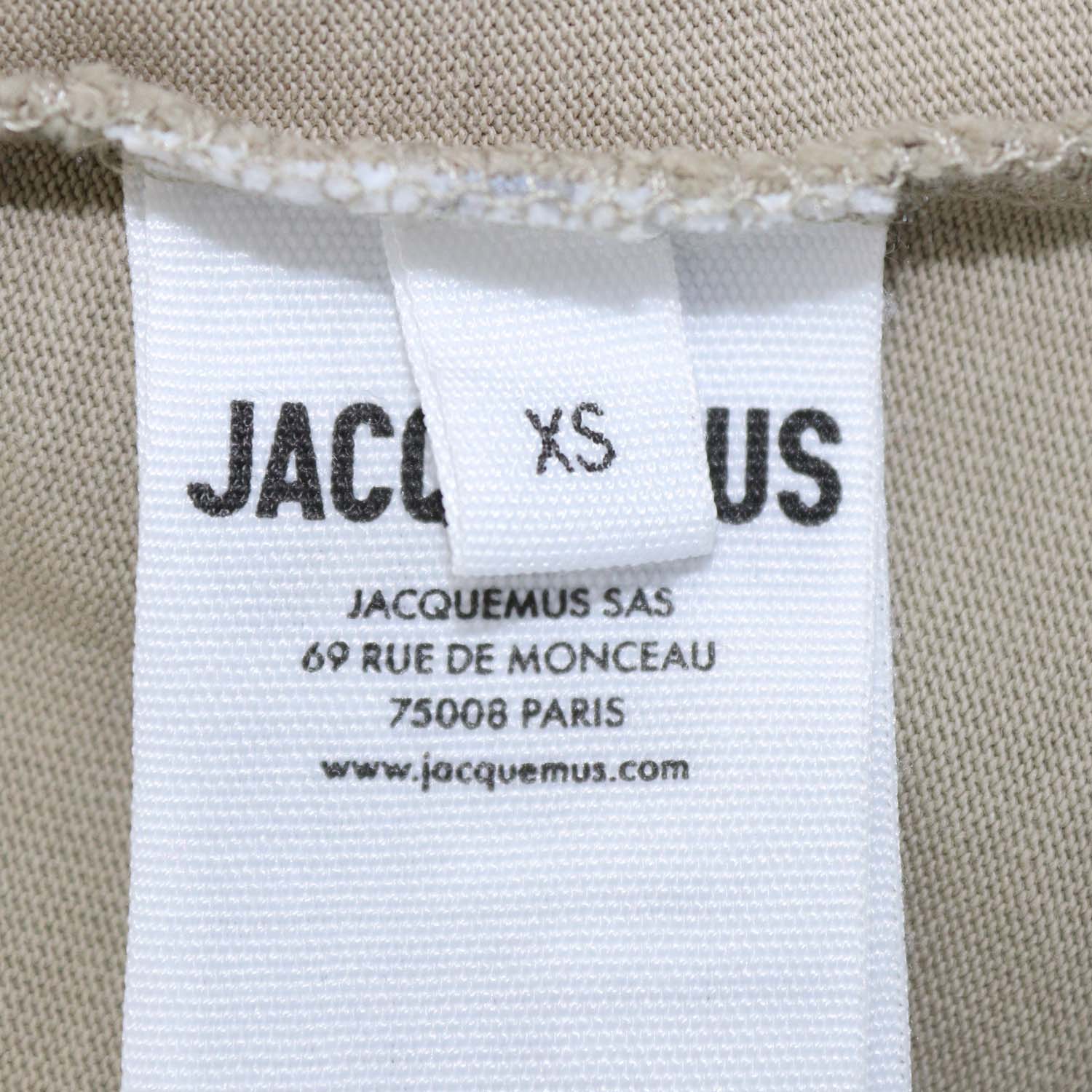 Jacquemus Light Khaki Cotton La Robe Bahia Cut-Out Shirt Dress