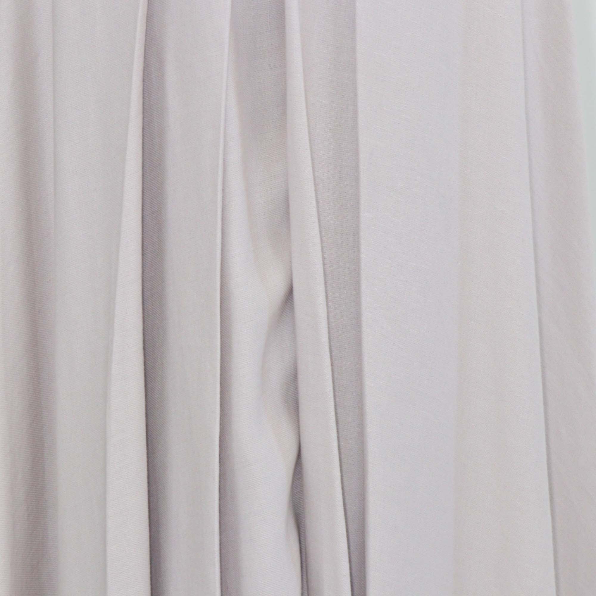 Loro Piana Light Mauve Linen Petra Pleated Maxi Skirt