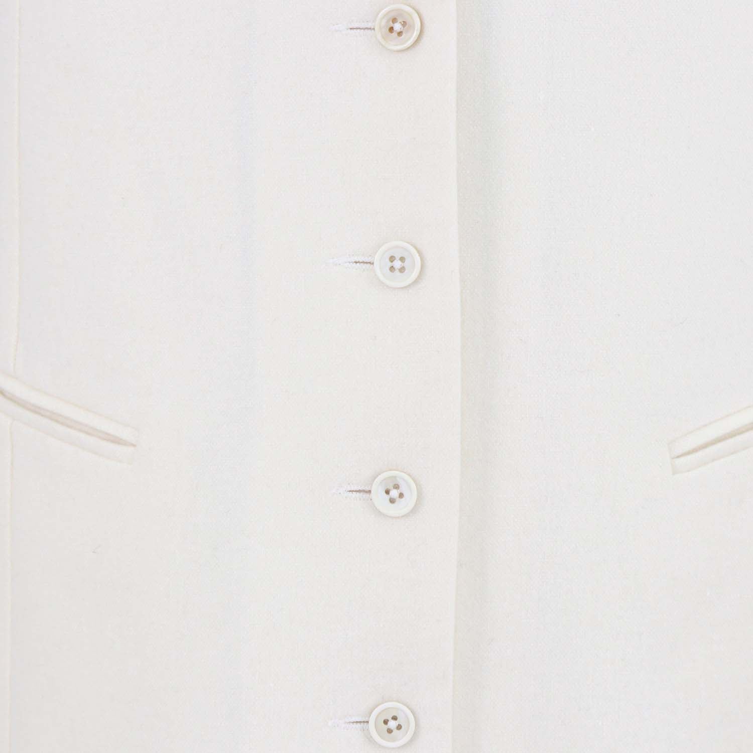 Ann Demeulemeester Cream Blend Wool and Silk Vest Dress