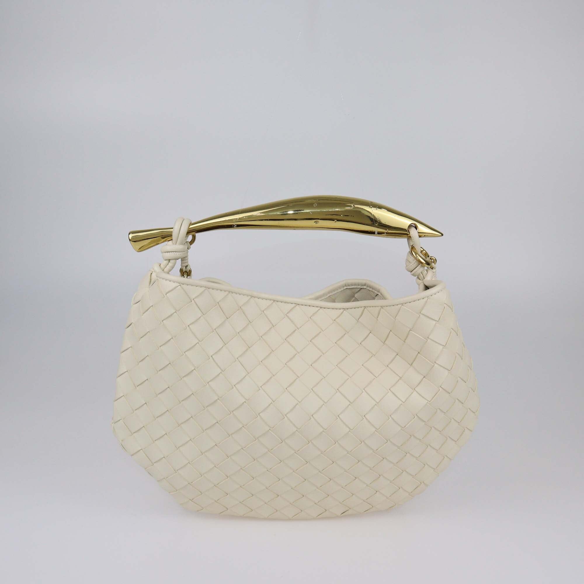 Bottega Veneta Cream Intrecciato Classic Chain Sardine Bag Womens Bottega Veneta