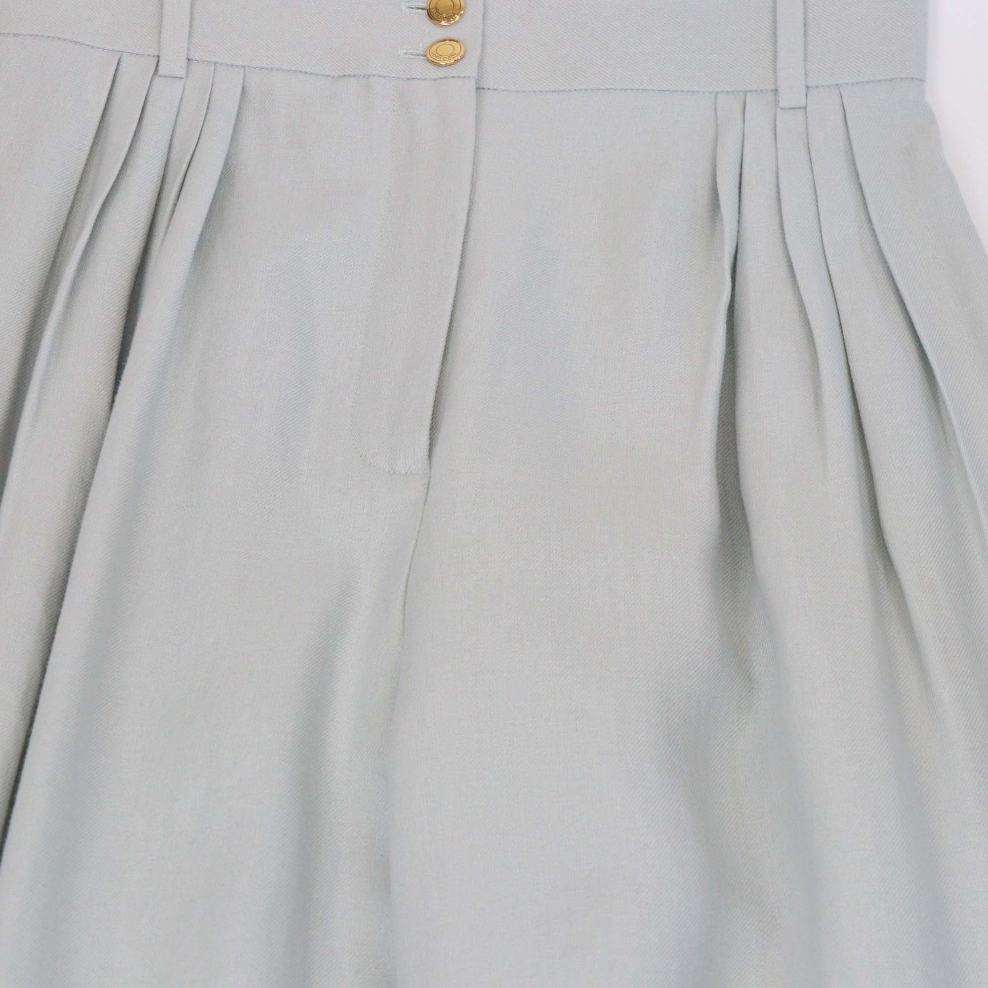 Loro Piana Light Green Linen Augustin Balloon Trouser