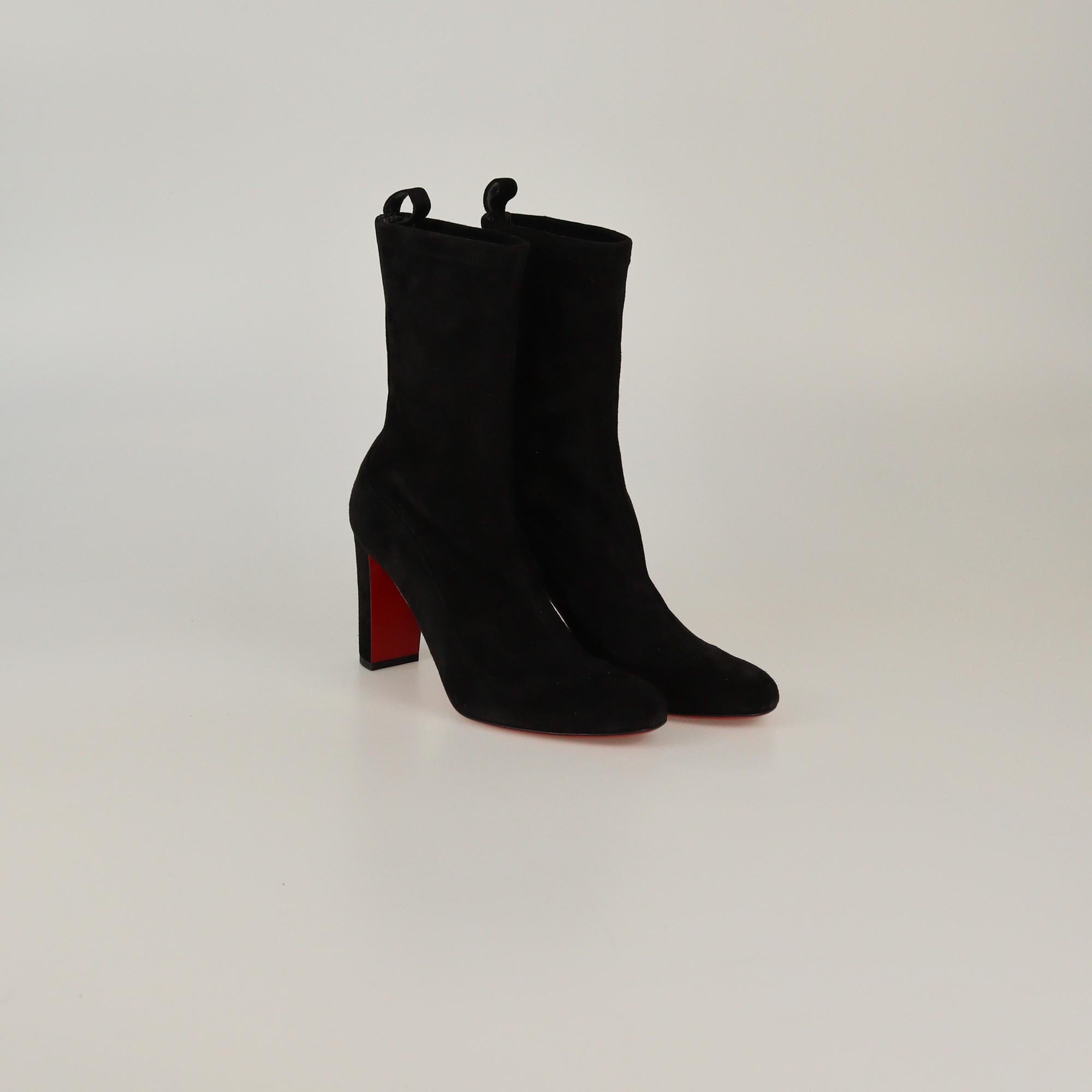 Christian Louboutin Black Gena Mid Boots Womens Christian Louboutin