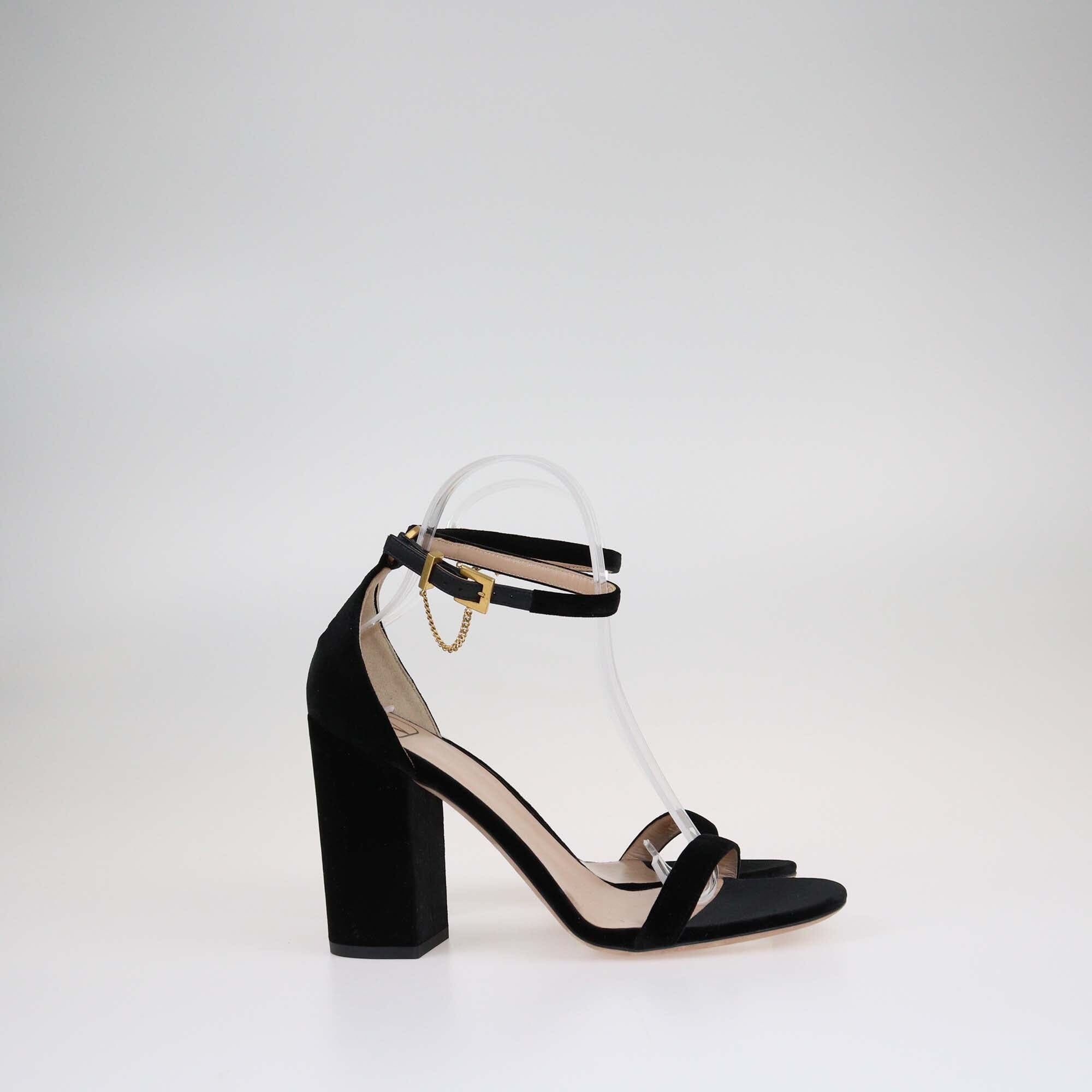 Valentino Black Chain Embellished Sandals Shoes Valentino