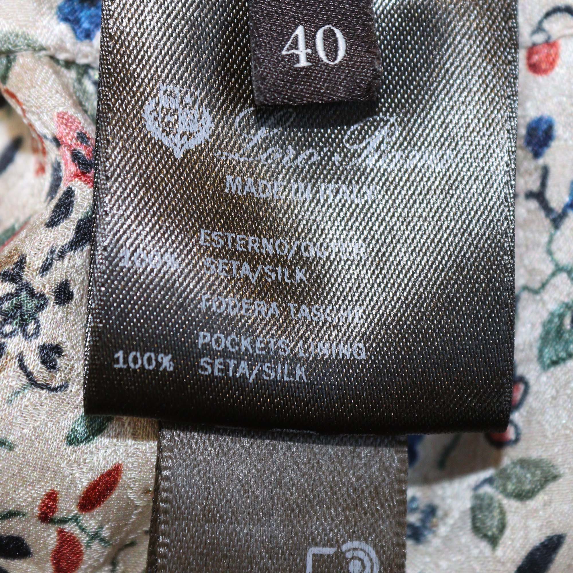 Loro Piana Multicolor Silk Floral Print Emon Trouser