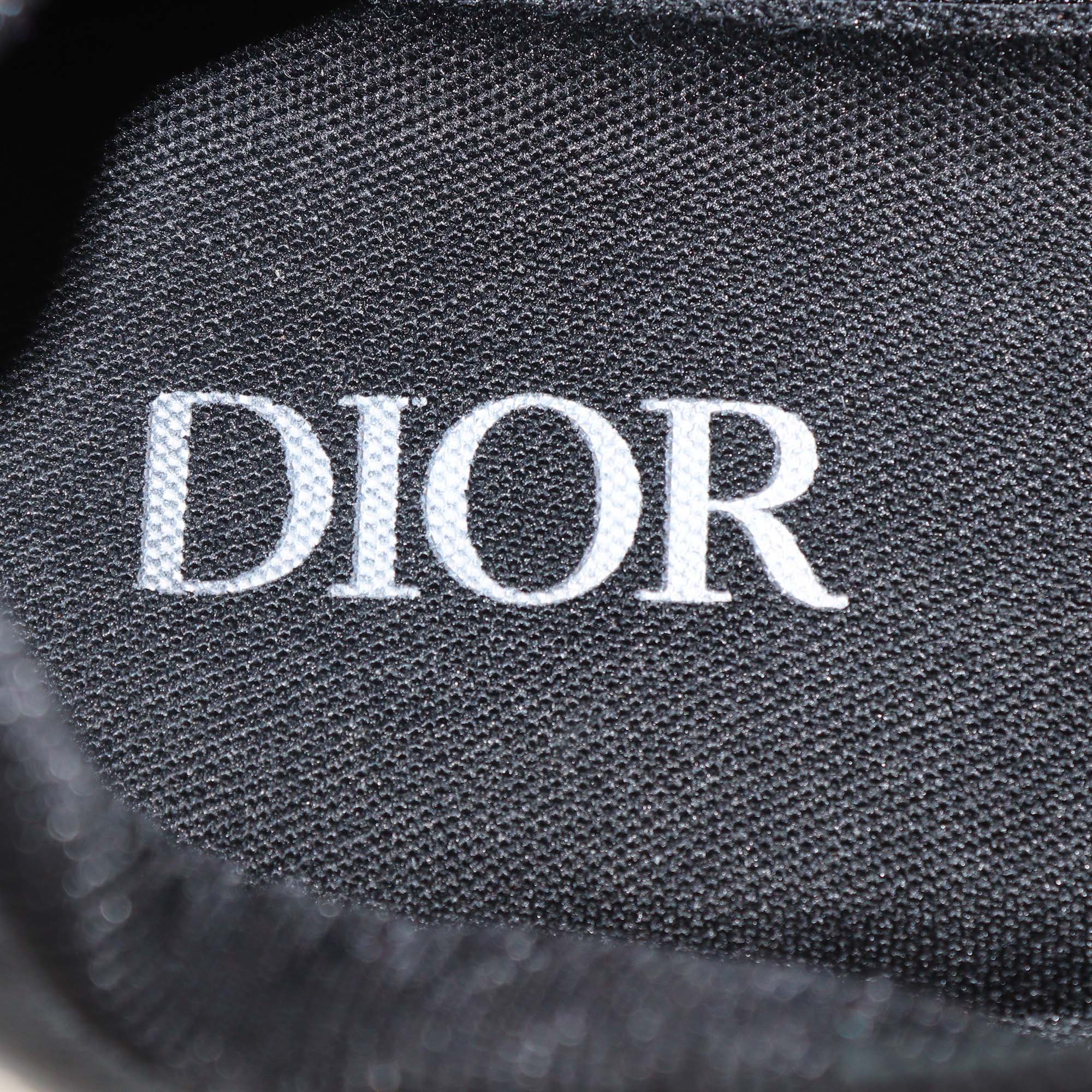 Christian Dior Brown Leather and Oblique Canvas B27 Low Top Sneakers