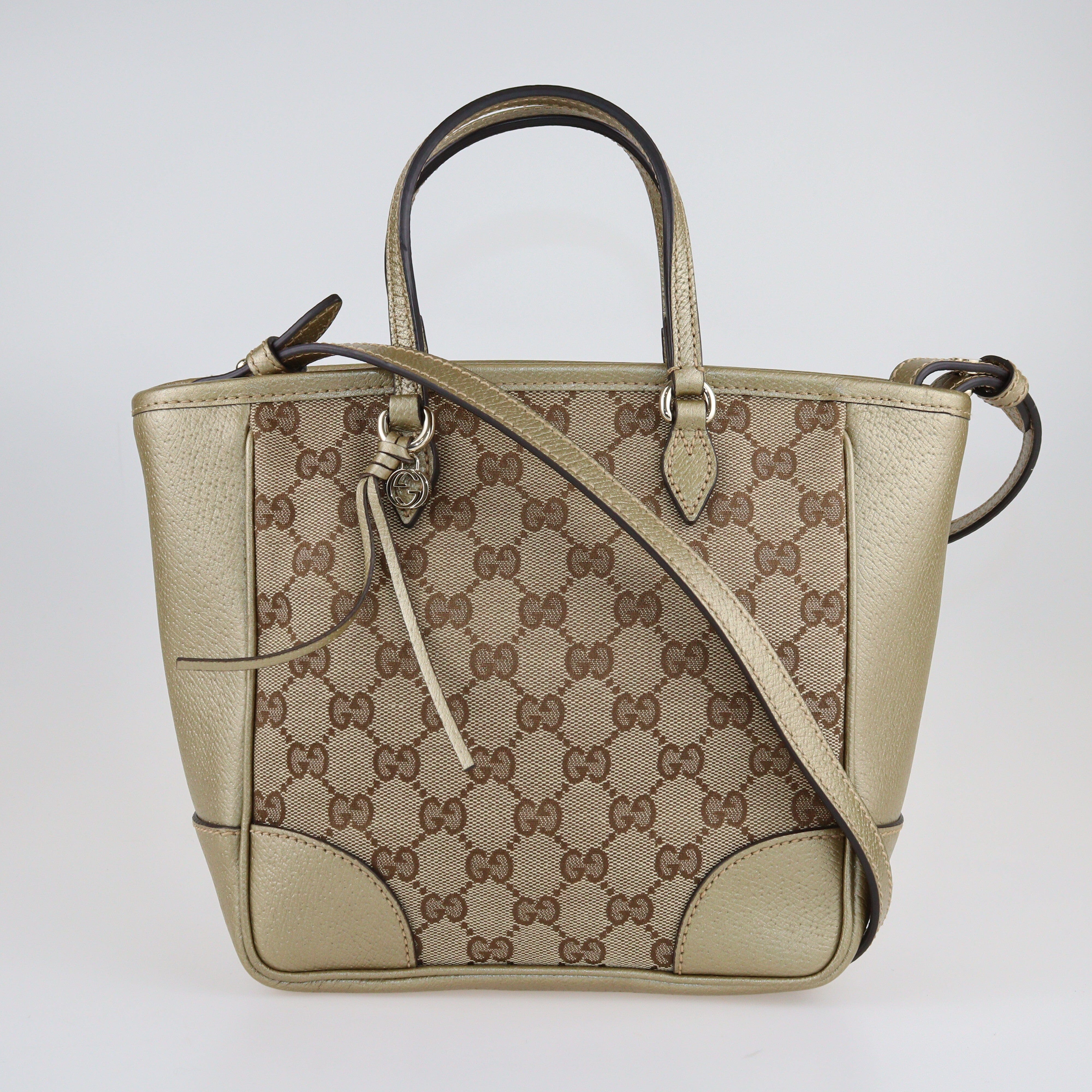 Metallic Beige GG Bree Tote Bag Bags Gucci
