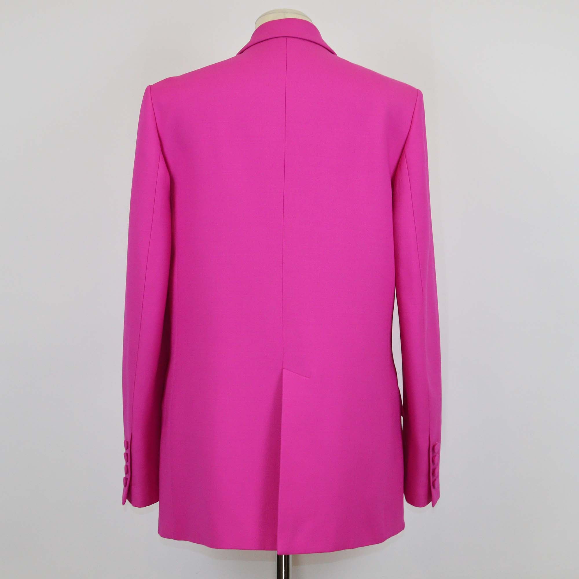 Valentino Fuchsia Silk & Wool Double Breasted Blazer
