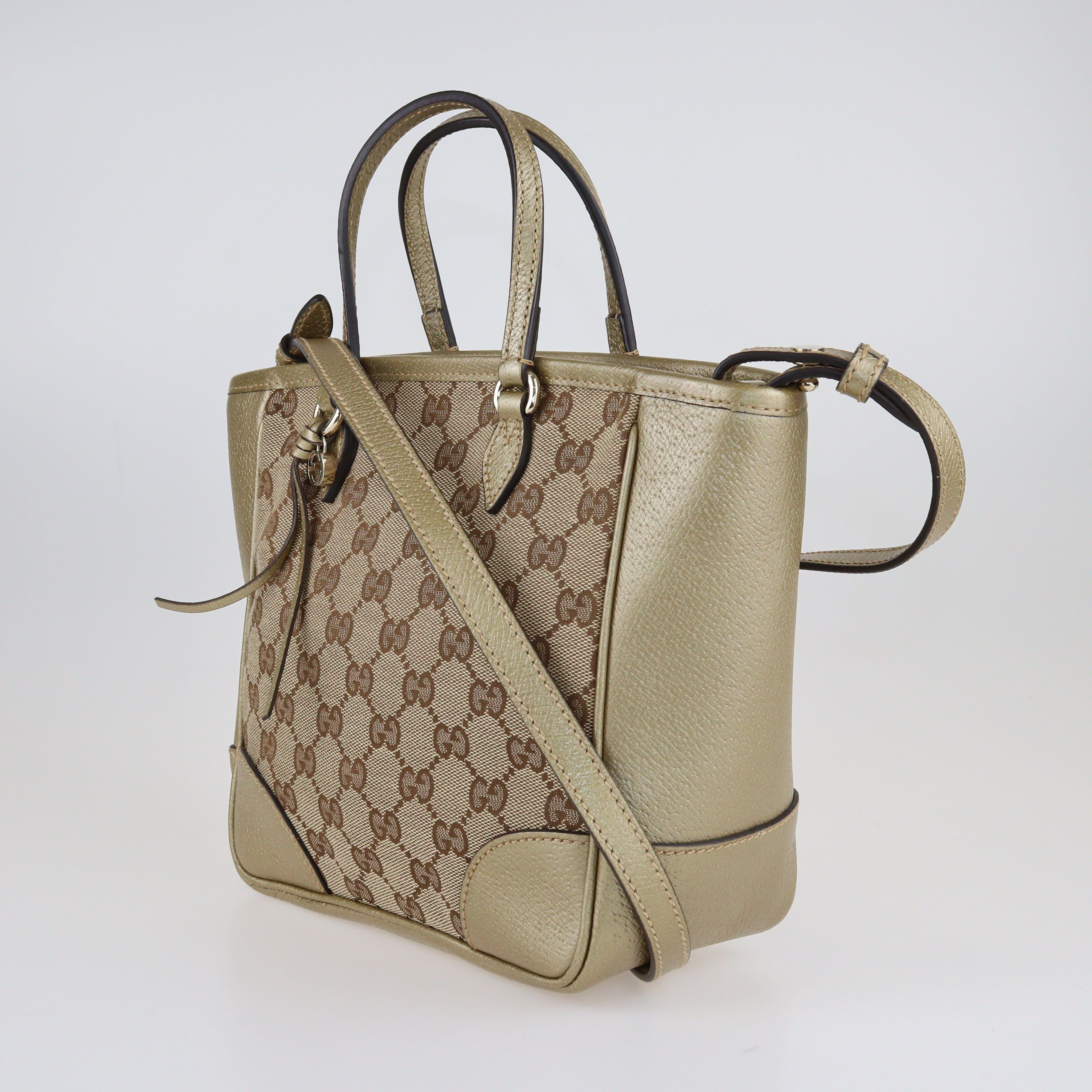 Metallic Beige GG Bree Tote Bag Bags Gucci
