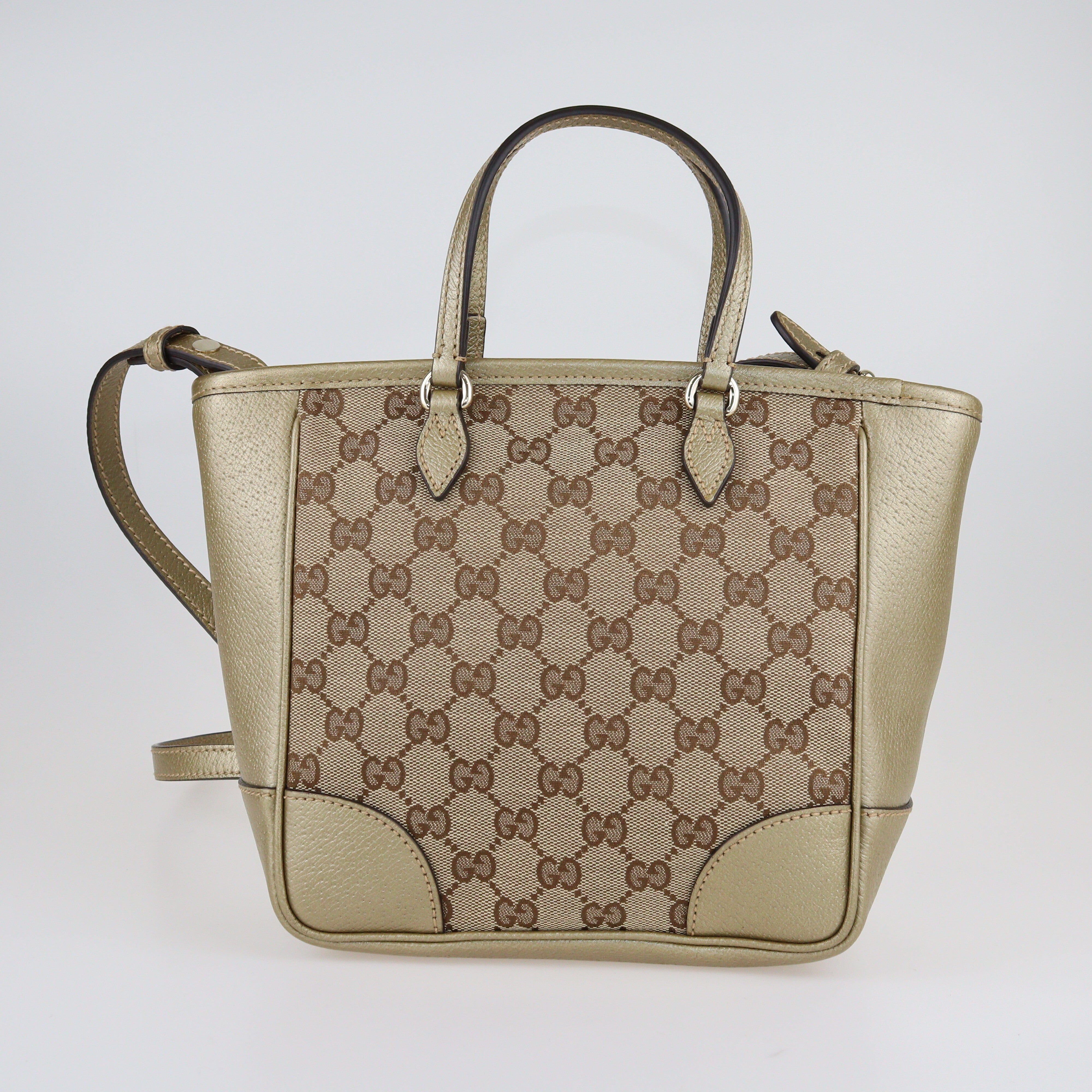 Metallic Beige GG Bree Tote Bag Bags Gucci