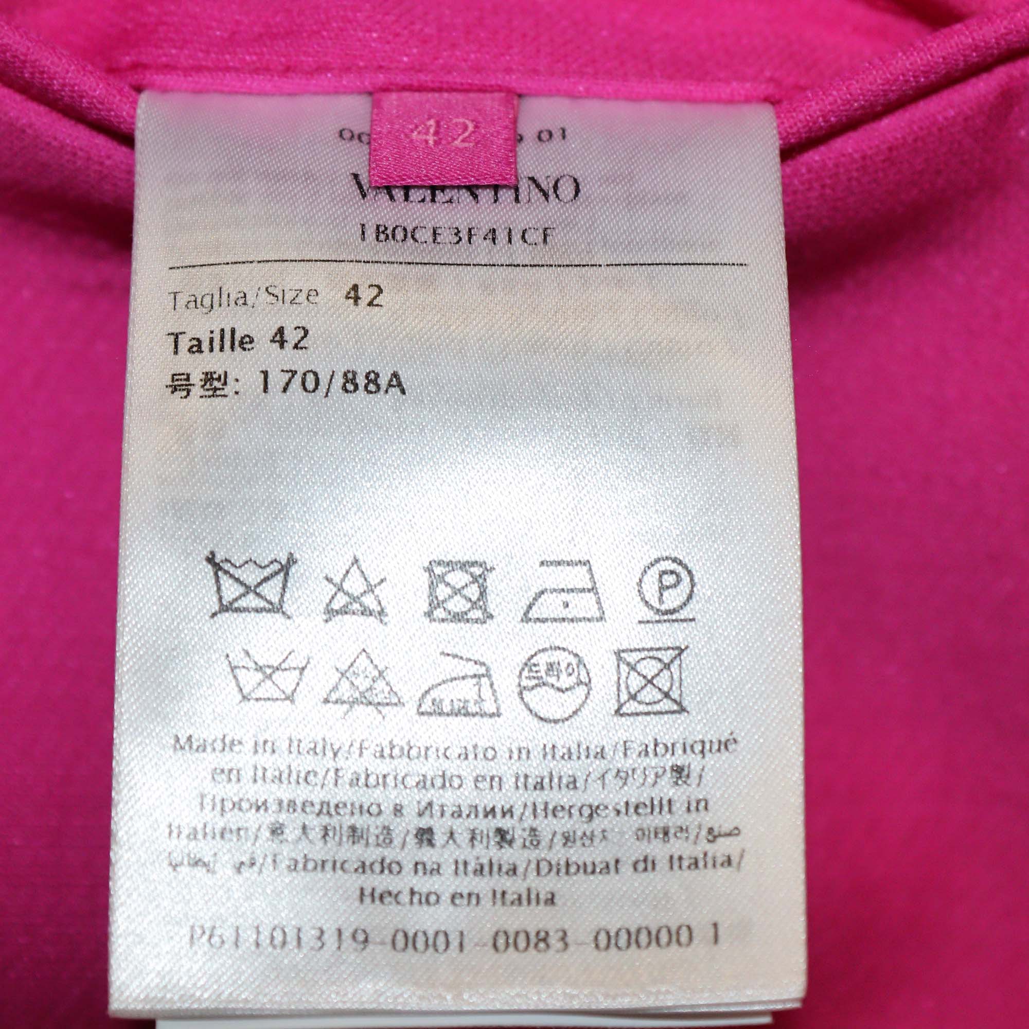 Valentino Fuchsia Silk & Wool Double Breasted Blazer