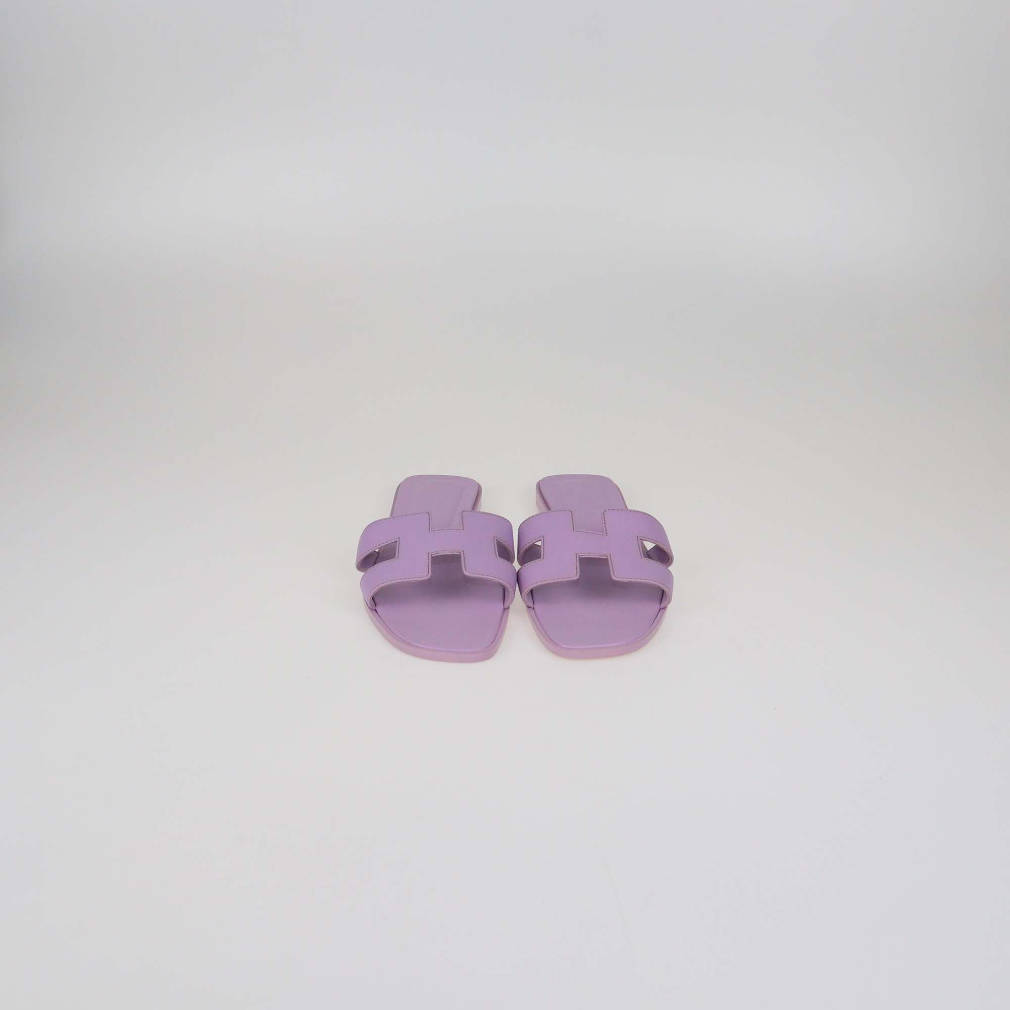 Hermes Amethyst Epsom Oran Sandals